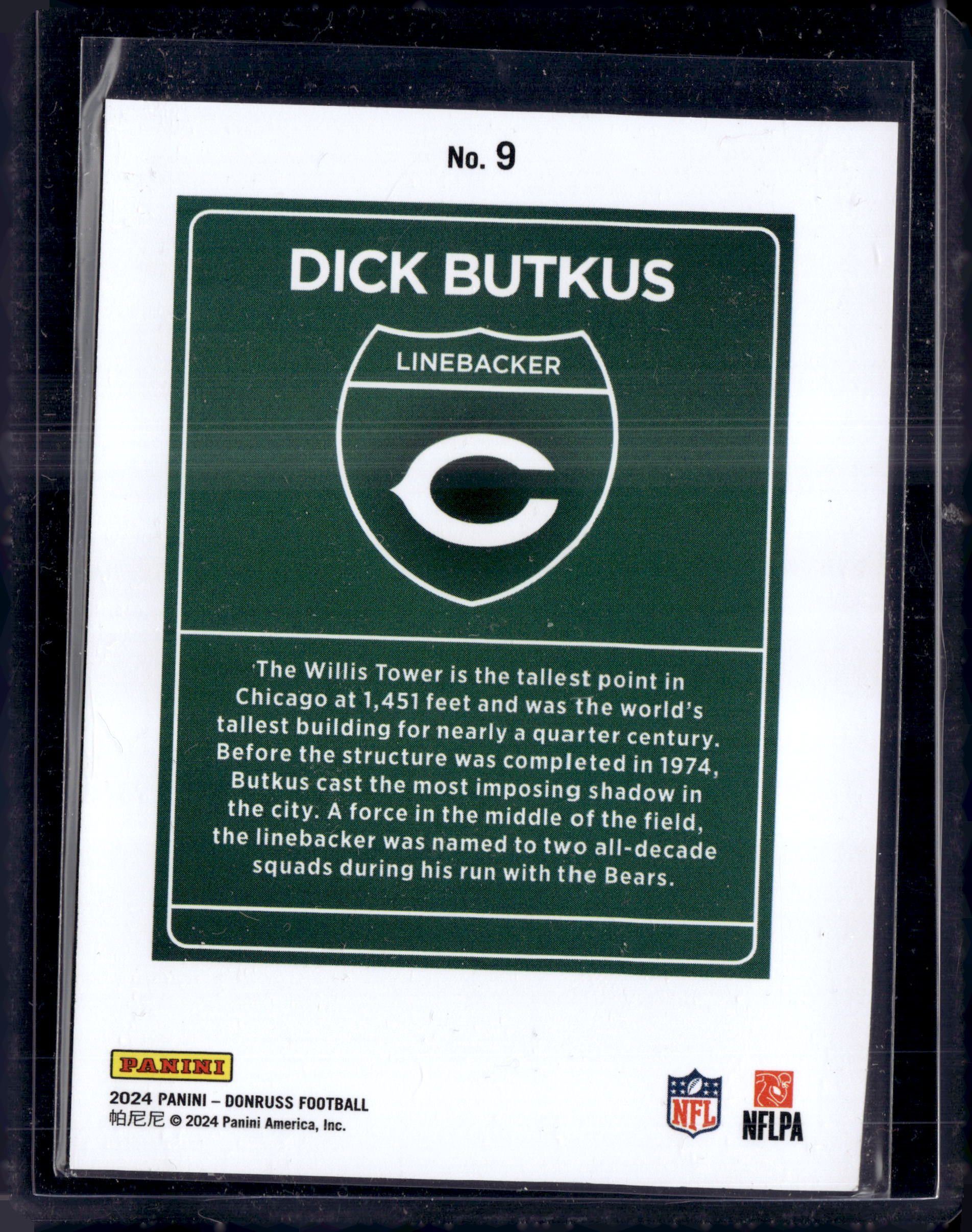 2024 Panini Donruss Downtown Dick Butkus