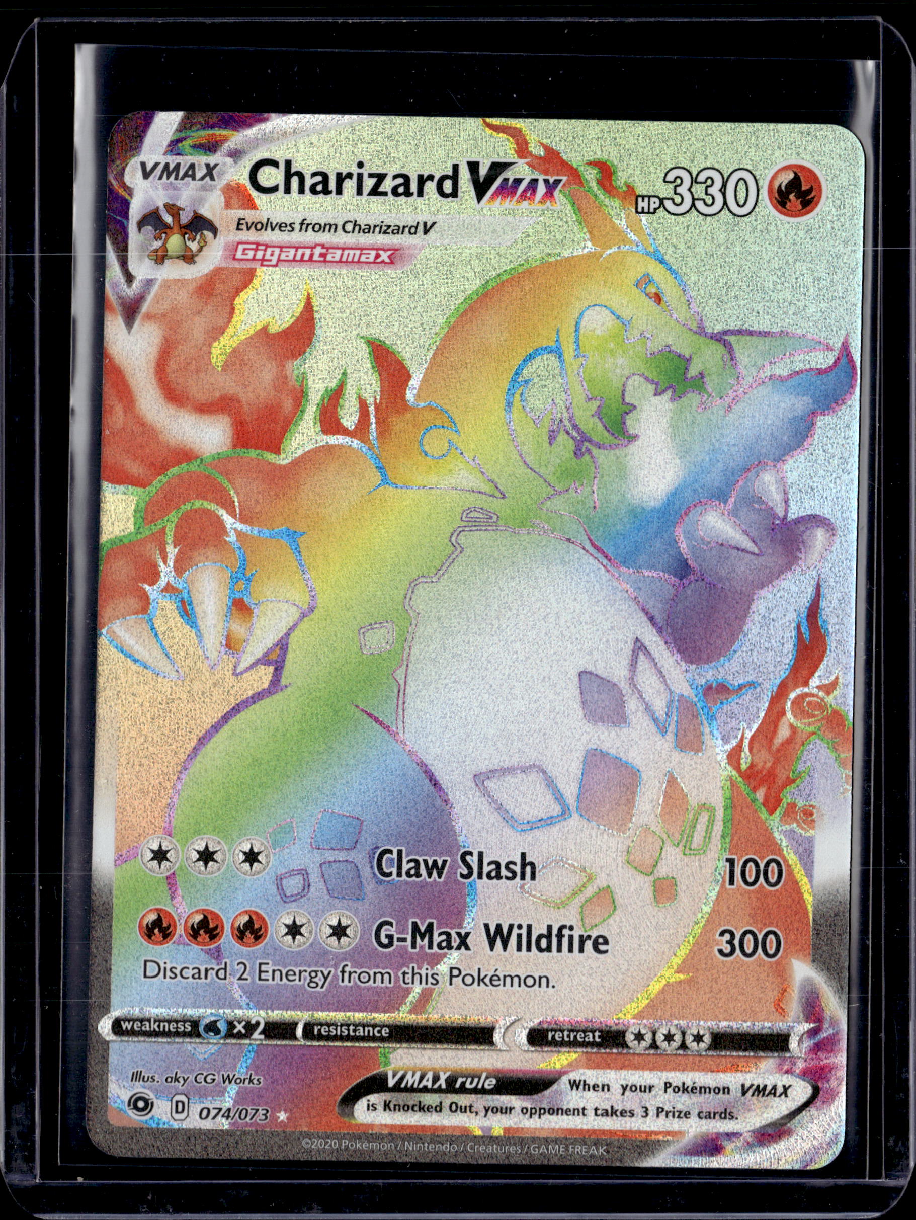 2020 Champion's Path Charizard VMax Secret Rare Rainbow 74/73