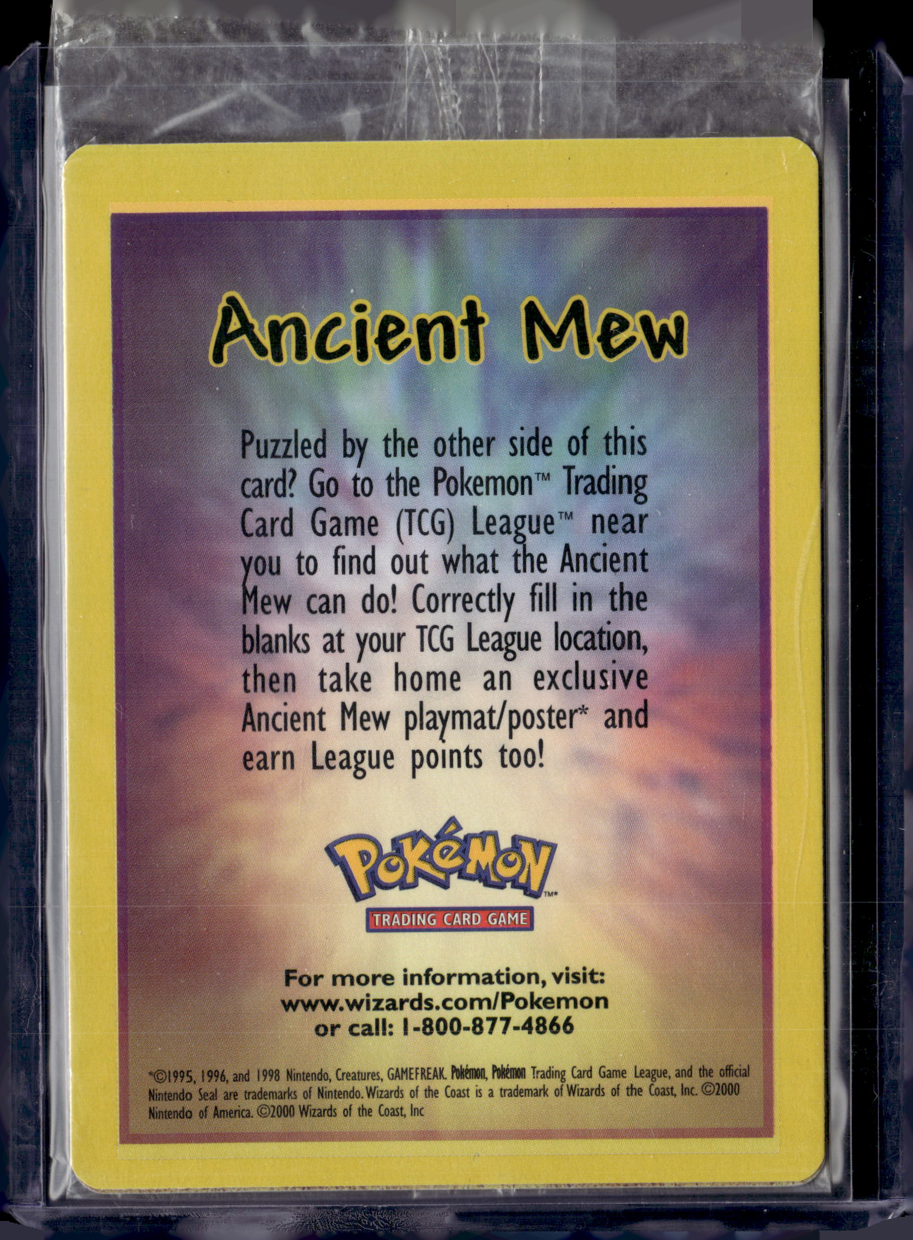 2000 Pokemon Game Sealed Promo Ancient Mew