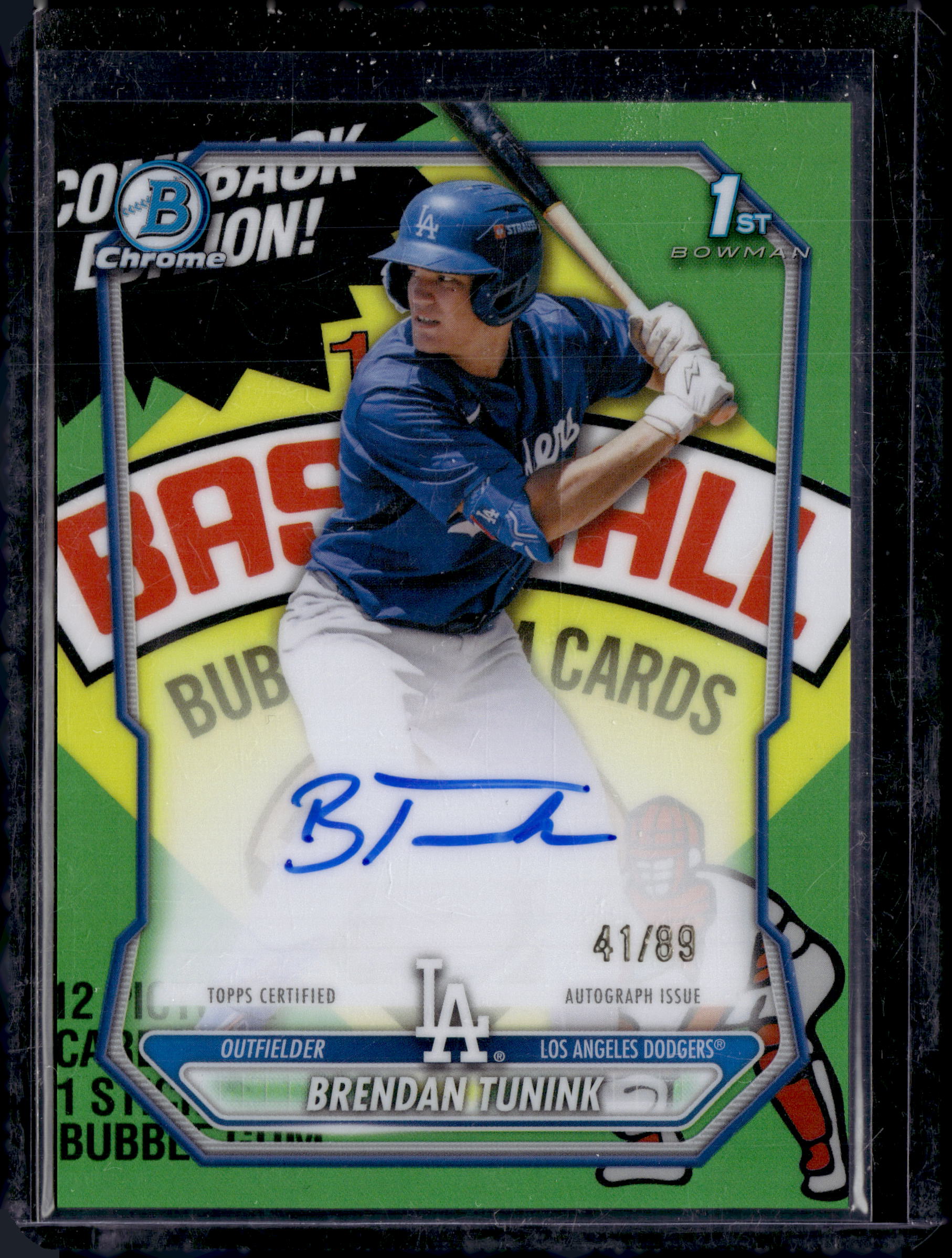 2026 Bowman Brendan Tunink Chrome Auto PackFractor Variation 1st #/89