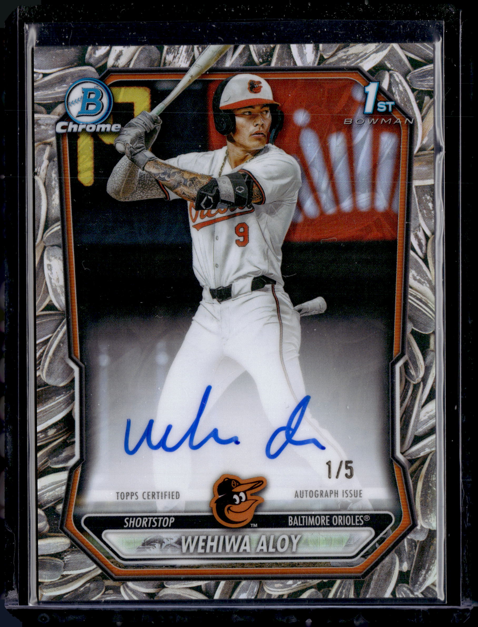 2026 Bowman Chrome 1st Auto Wehiwa Aloy Sunflower Seeds Snack #/5