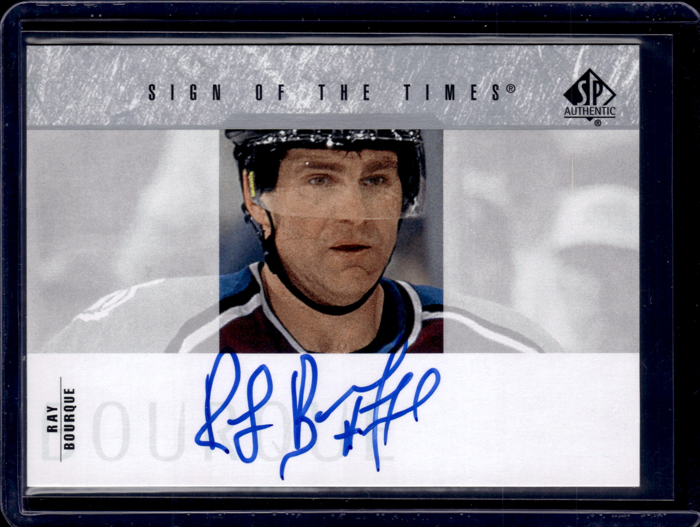 2023-24 Sp Authentic - 2003-04 Retro Sign of the Times Ray Bourque #SOTT1-RB