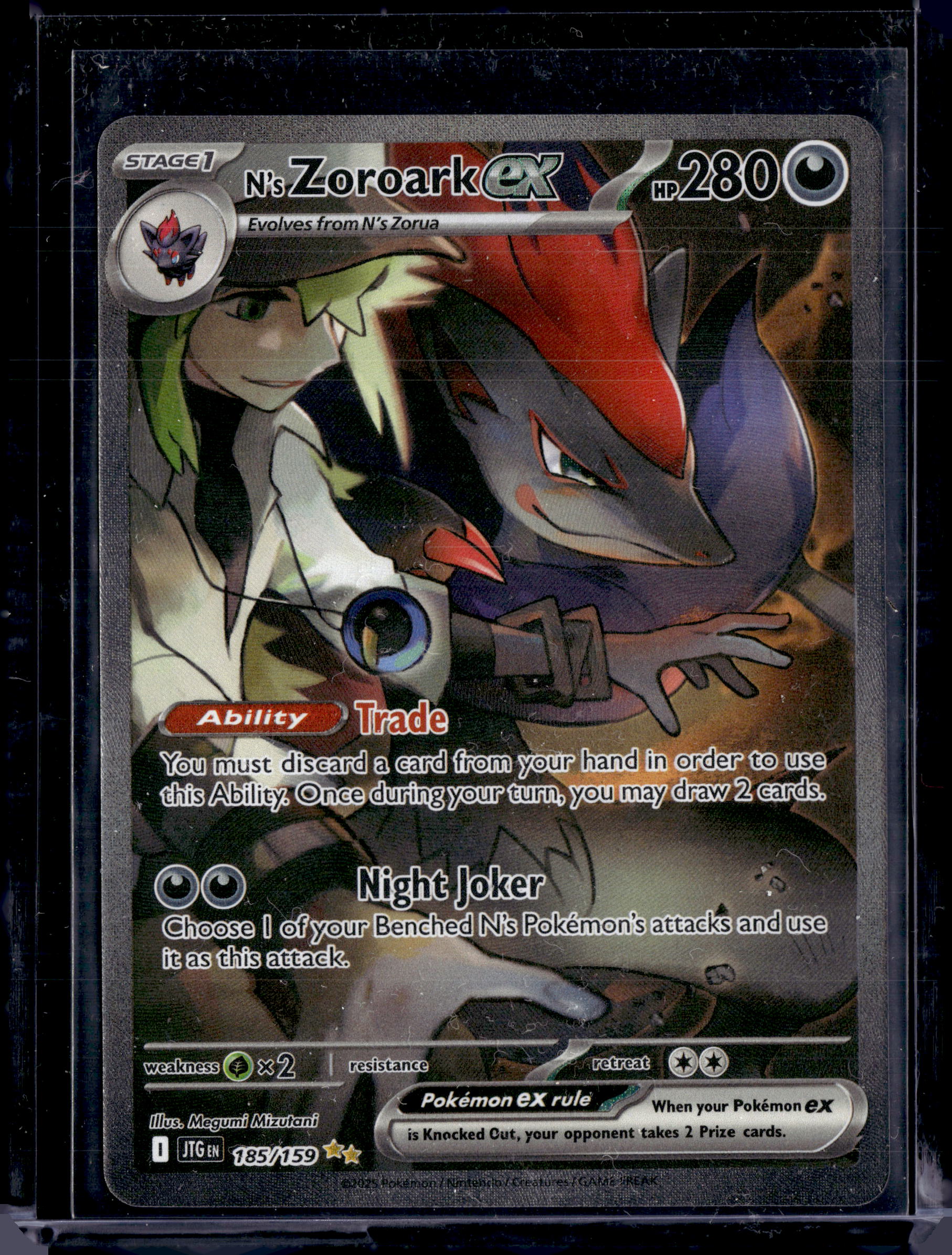 2025 Pokemon Journey Together N's Zoroark ex 185/159