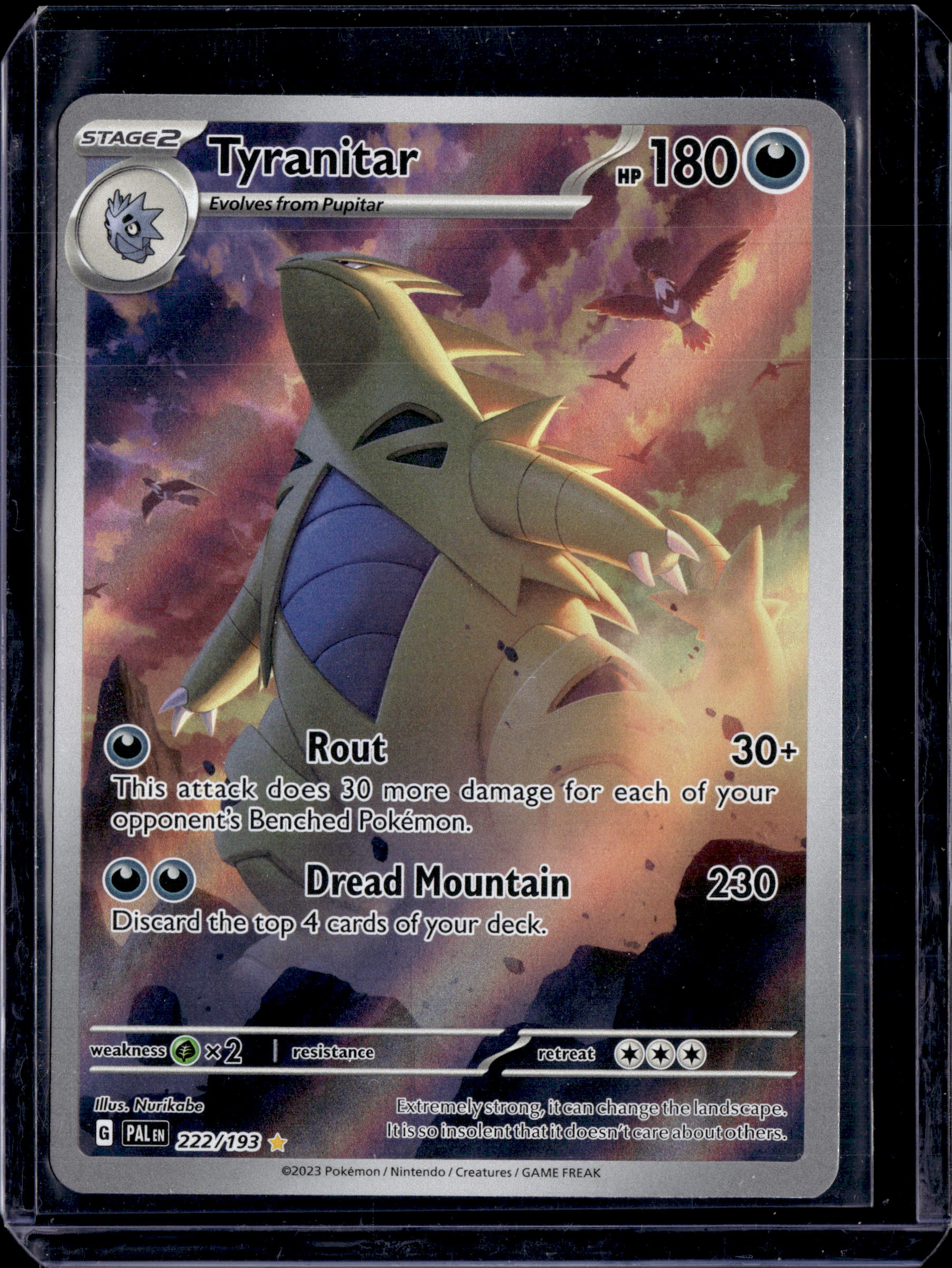 Tyranitar Scarlet & Violet Paldea Evolved Holo Card 222/193