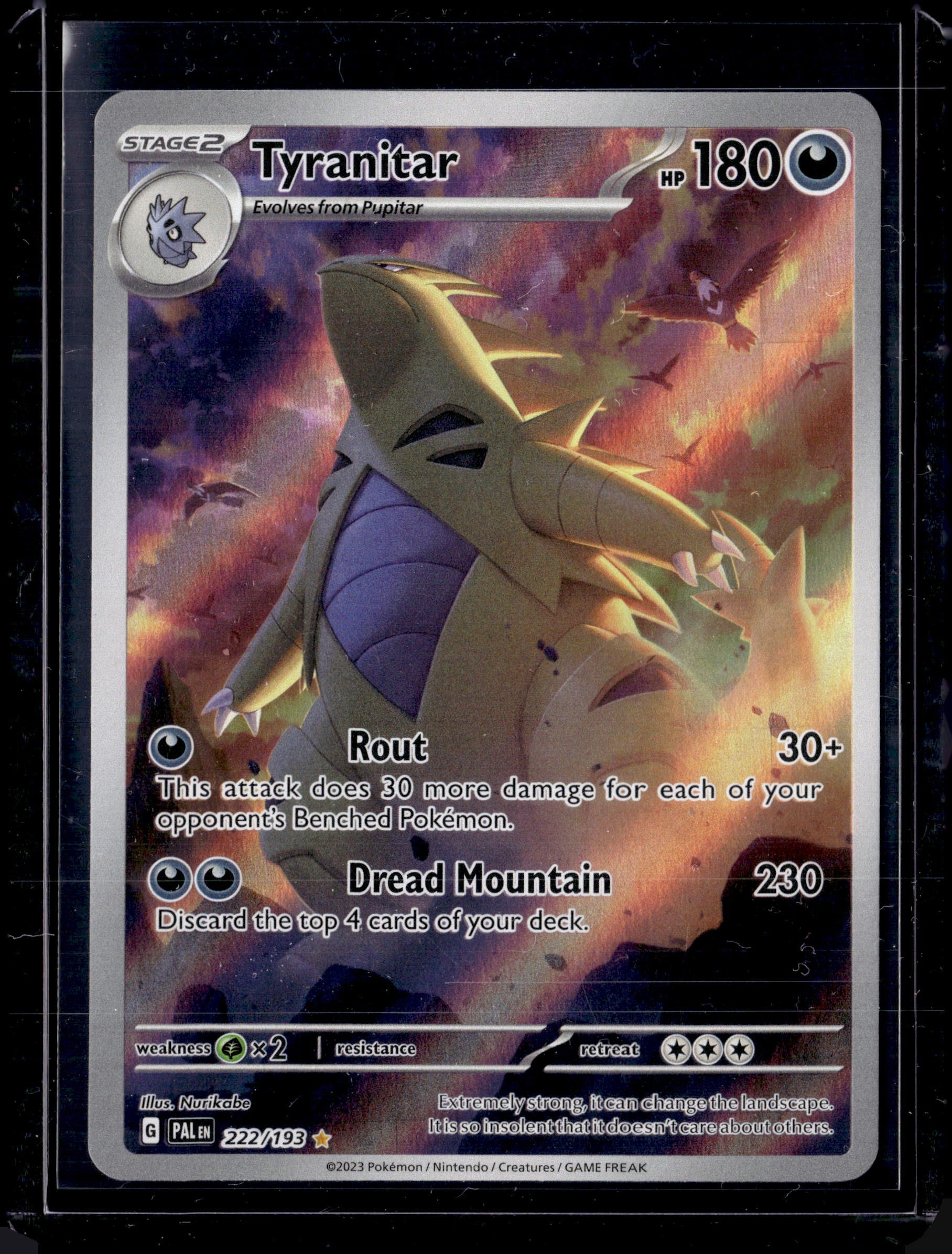 2023 Paldea Evolved Tyranitar IR Holo 222/193 (C)