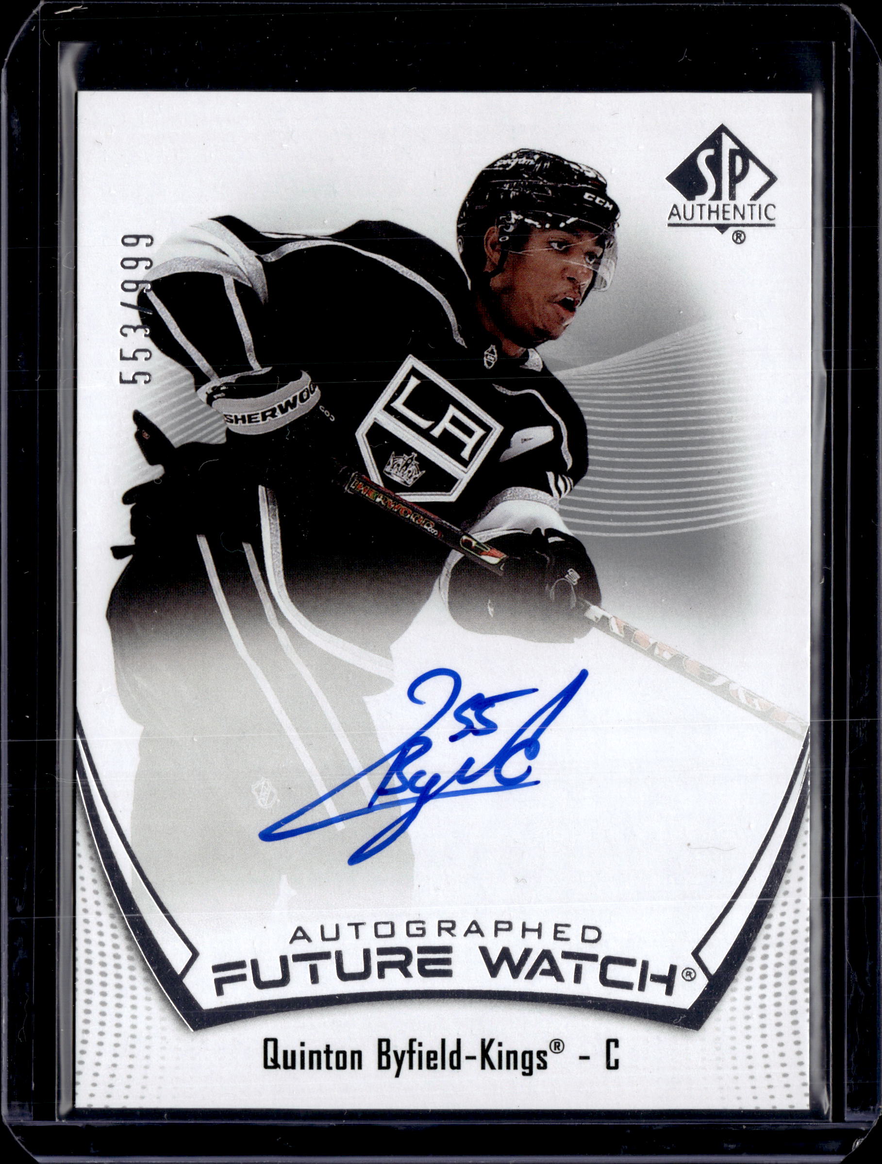 2021-22 SP Authentic Quinton Byfield Future Watch Auto 898/999 (B)