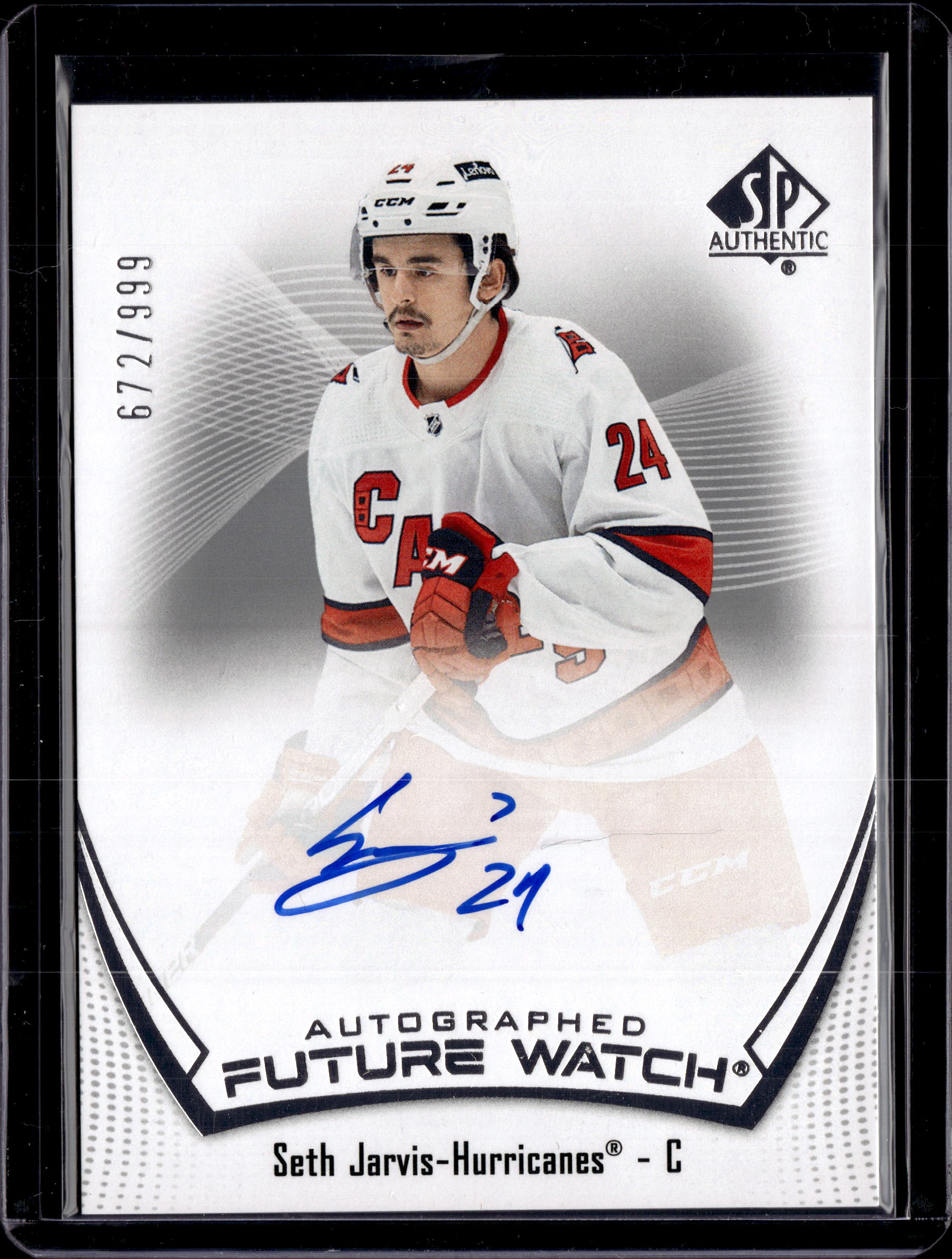 2021-22 SP Authentic Future Watch Auto Seth Jarvis /999