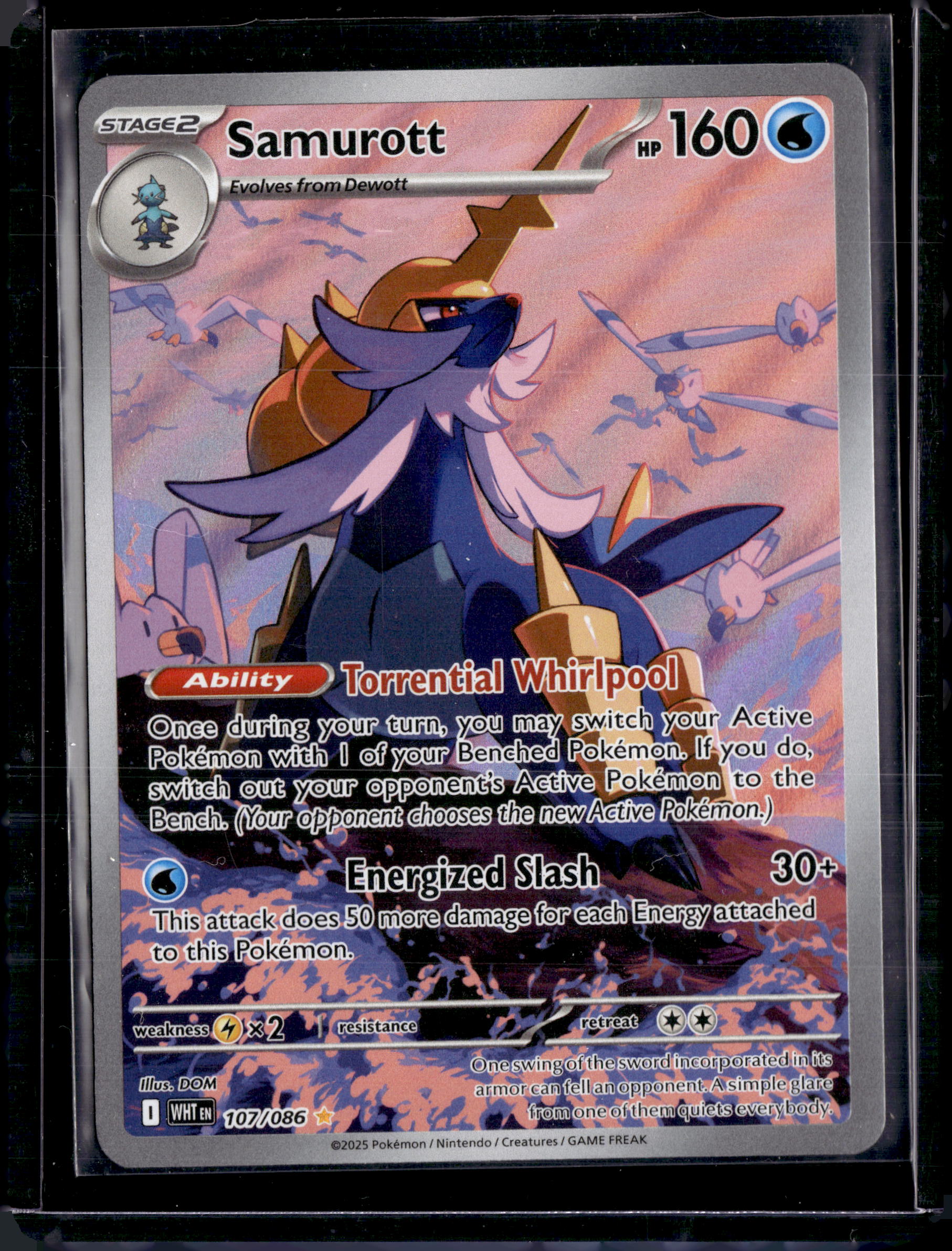 2025 White Flare Samurott IR Holo 107/086