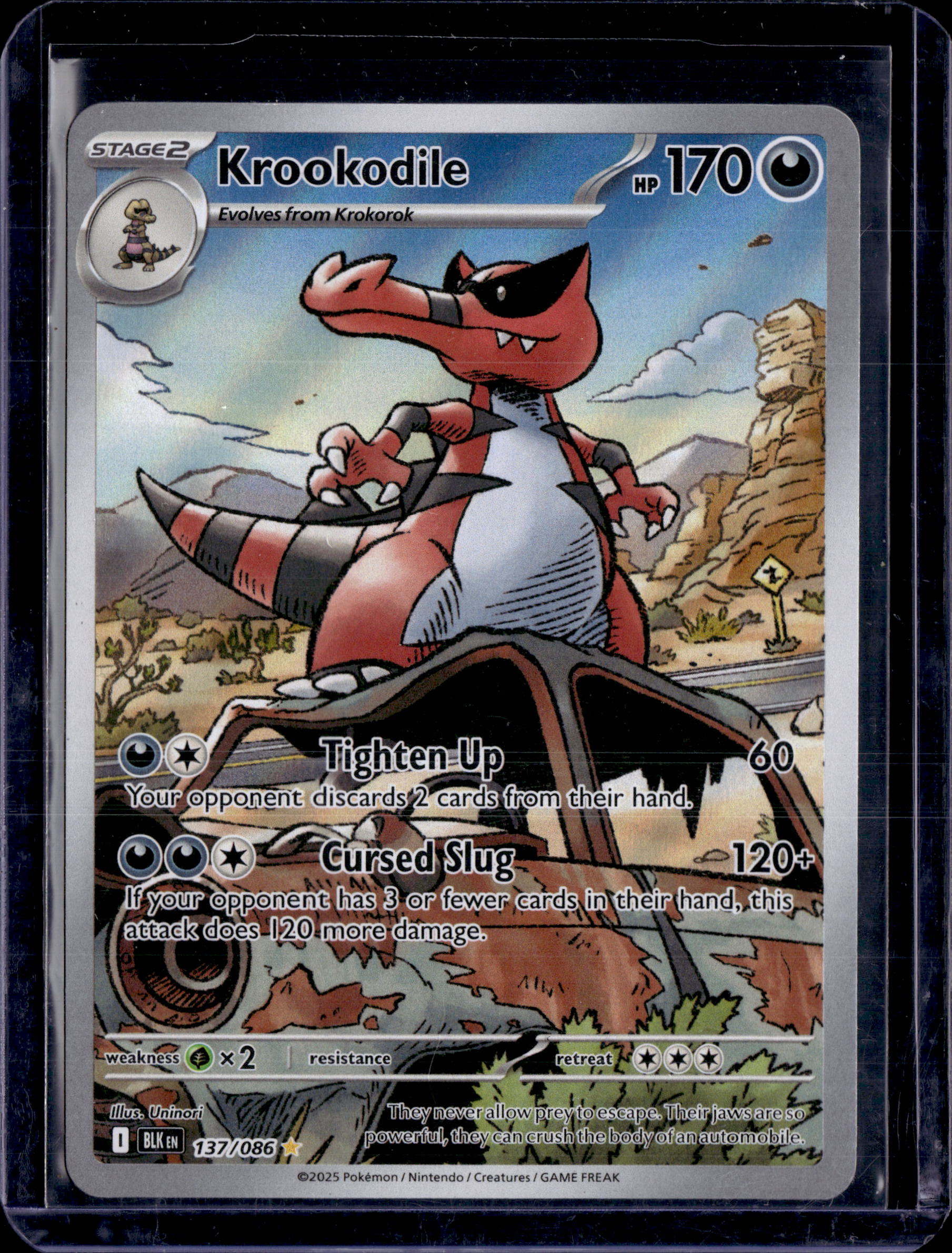 2025 Black Bolt Krookodile IR Holo 137/086