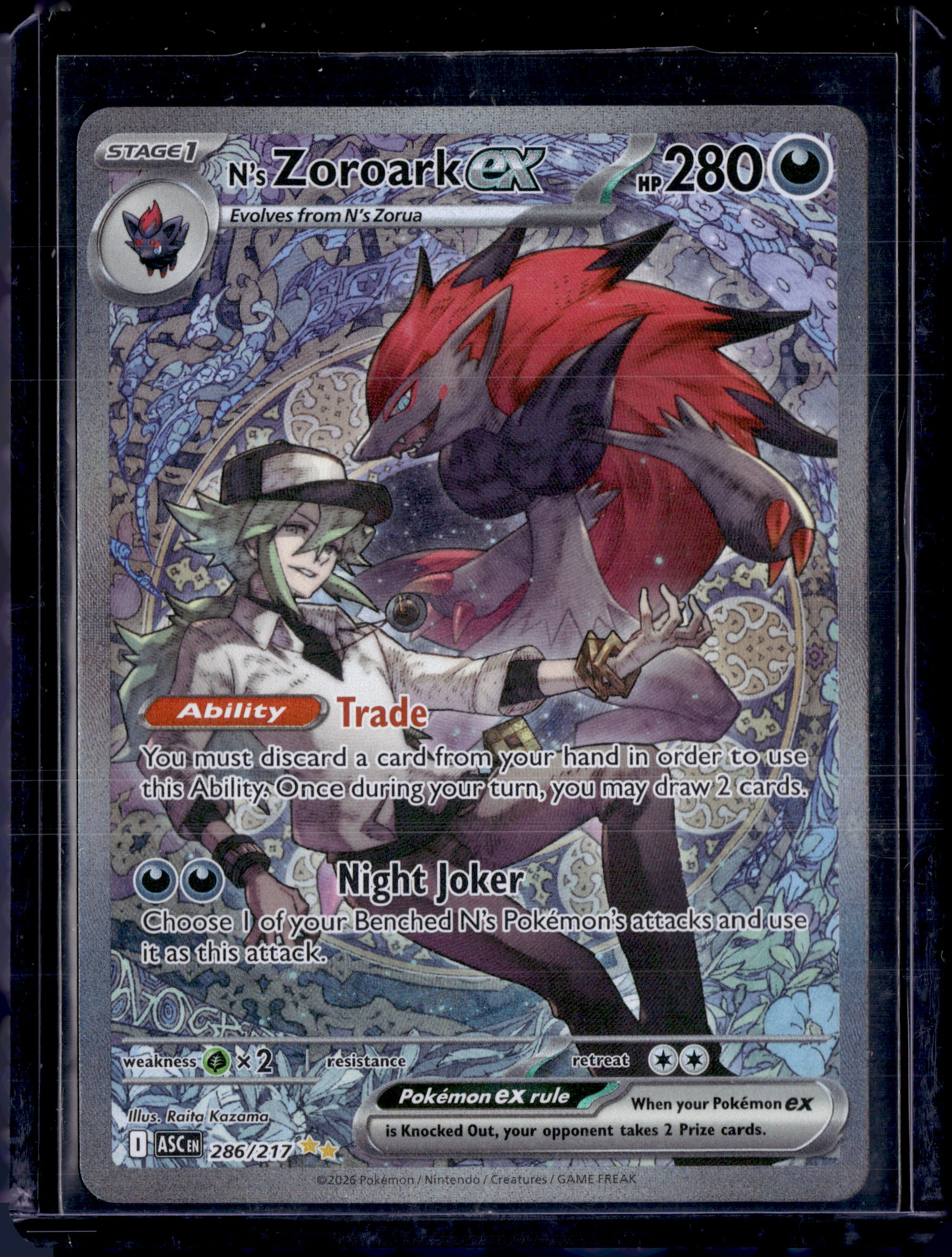 2026 Ascended Heroes N's Zoroark ex SIR 286/217