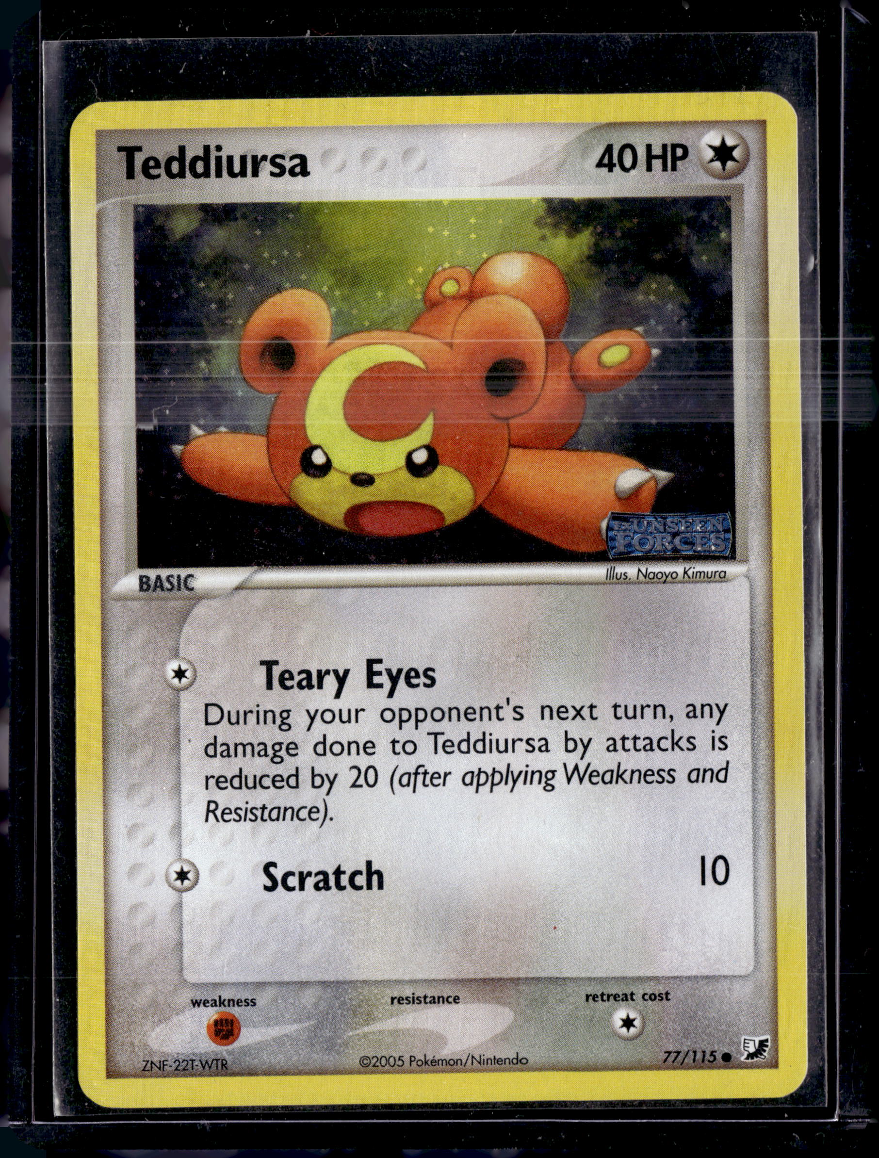 2005 EX Unseen Forces Teddiursa Reverse Holo (Stamped)