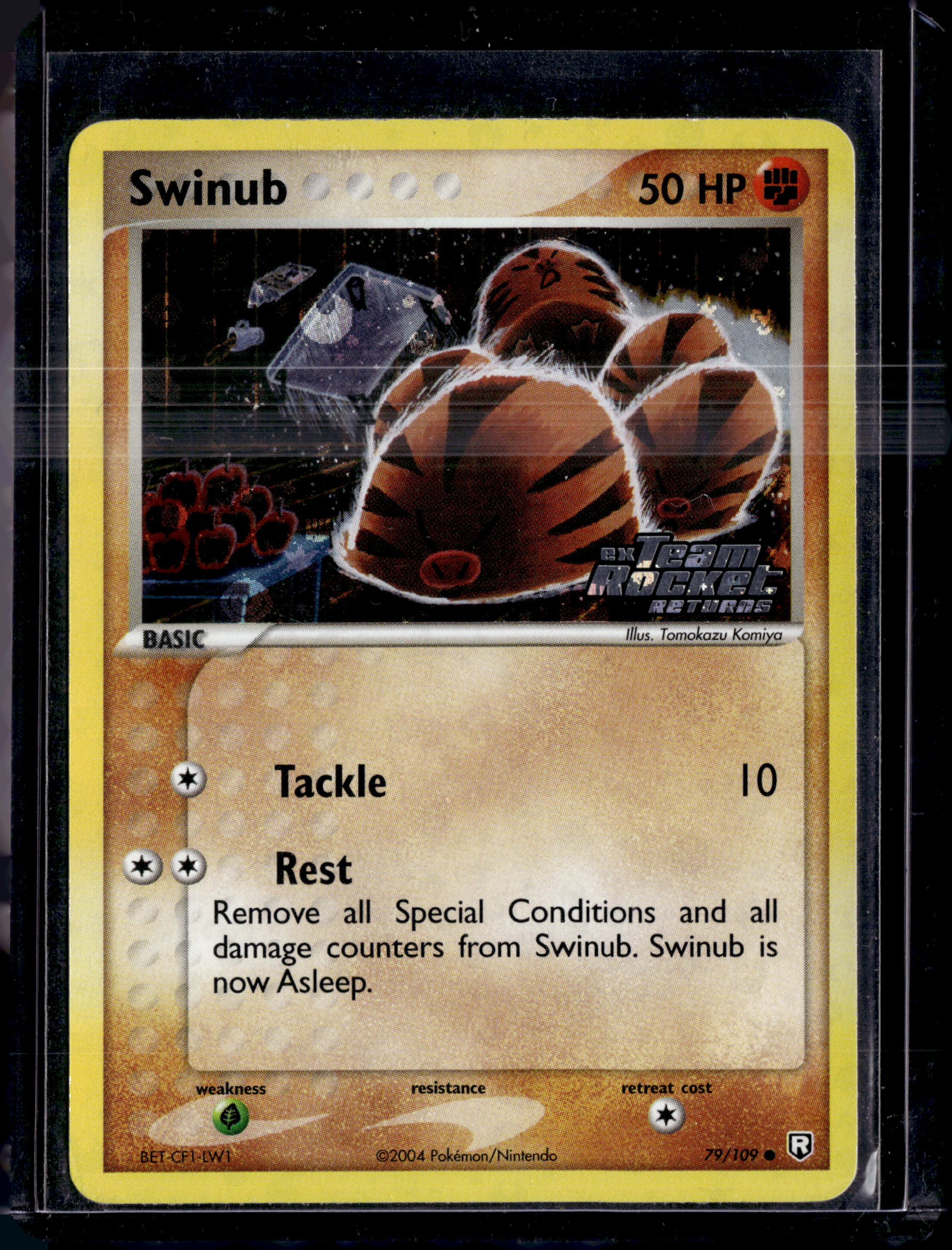 2004 ex Team Rocket Returns Swinub Reverse Holo (Stamped)