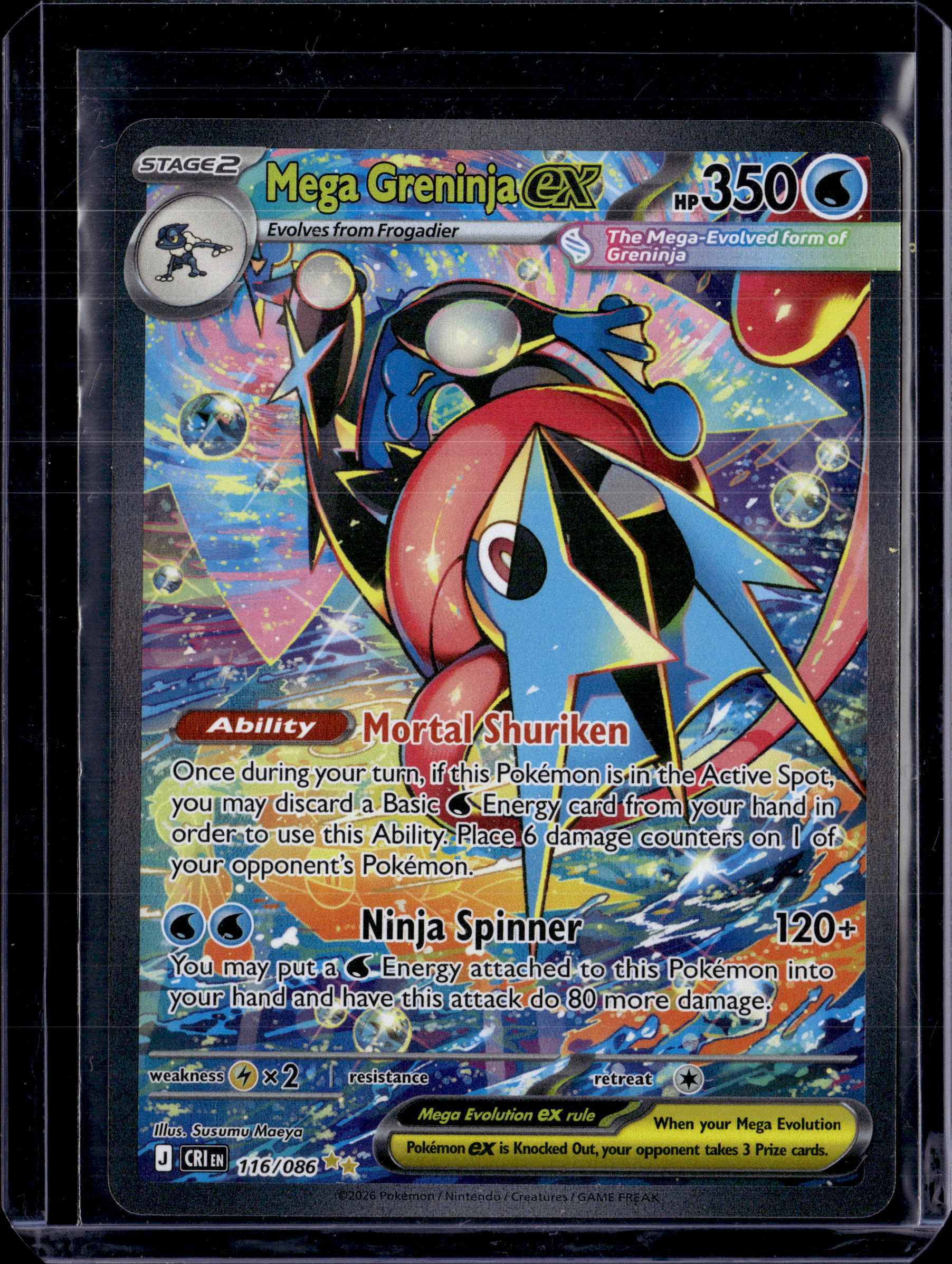 2026 Chaos Rising Mega Greninja EX SIR Holo 116/086