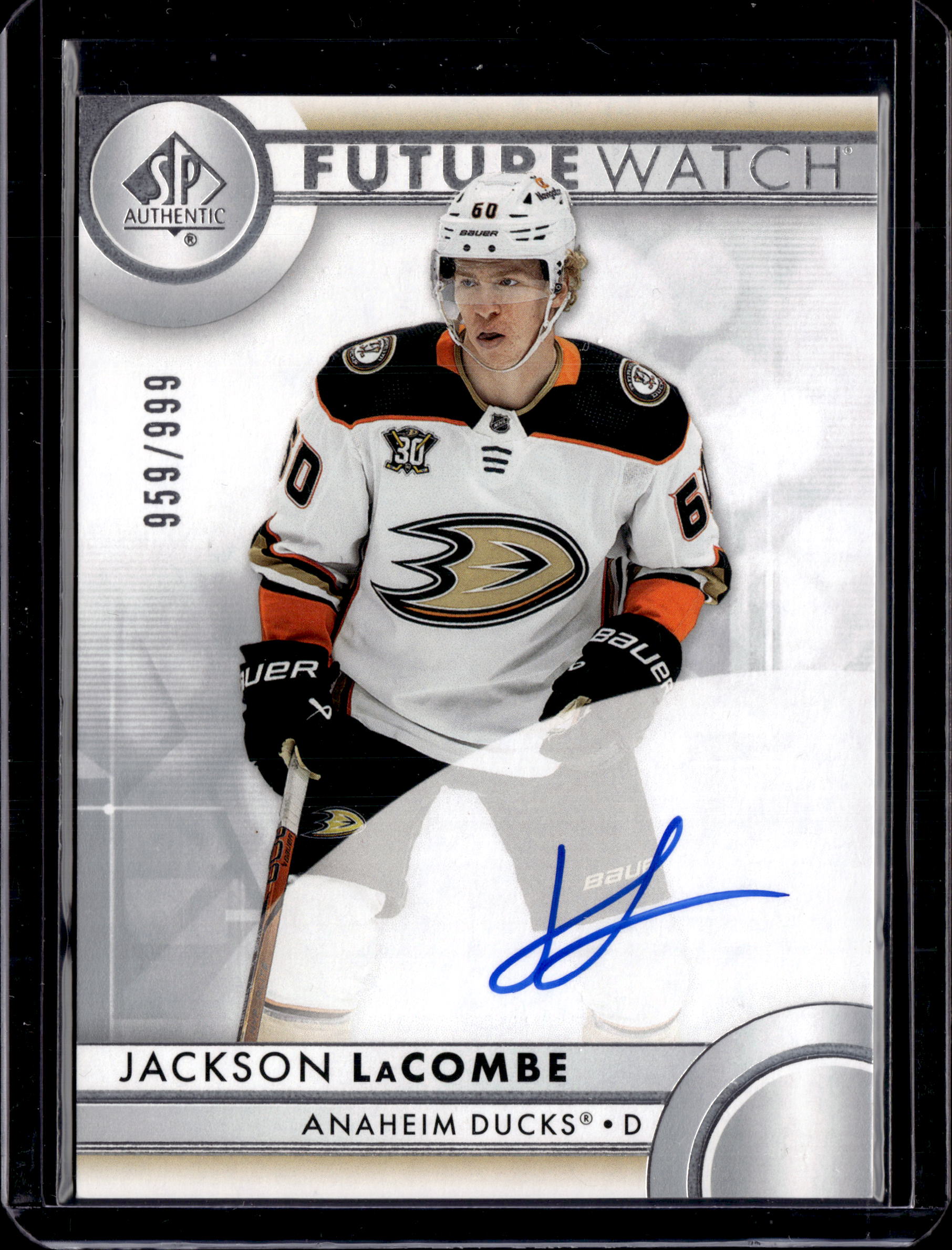 2023-24 Upper Deck SP Authentic Future Watch Auto /999 Jackson LaCombe