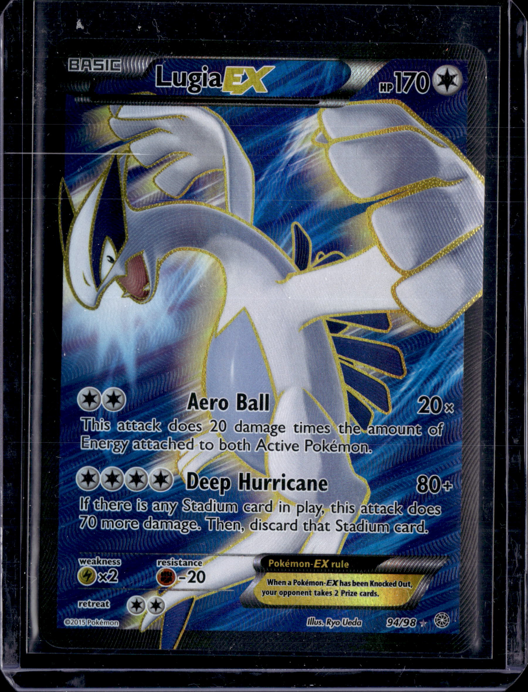 Pokemon TCG Lugia EX Full Art Ultra Rare Ancient Origins 94/98 2015 Holo