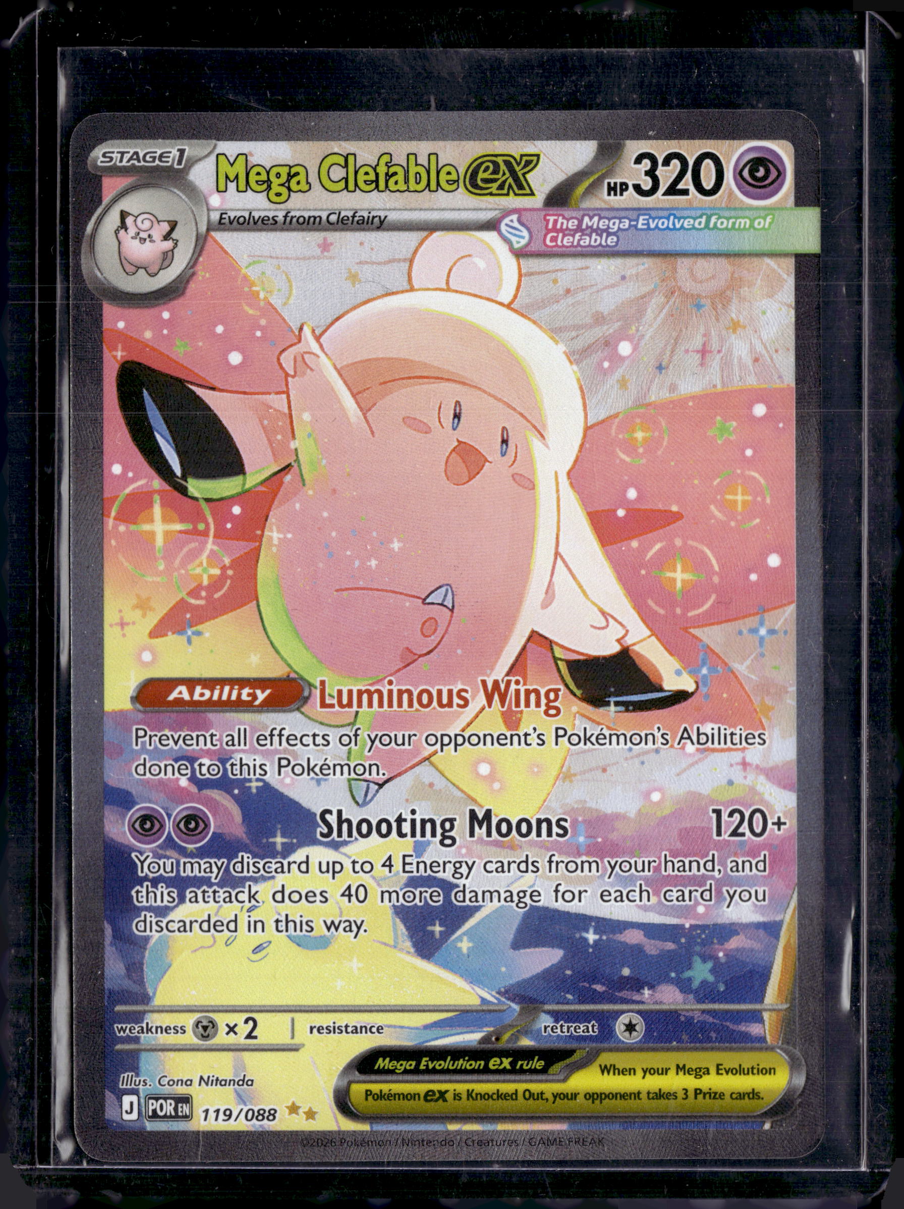 2026 Perfect Order Mega Clefable ex SIR 119/088 (A)