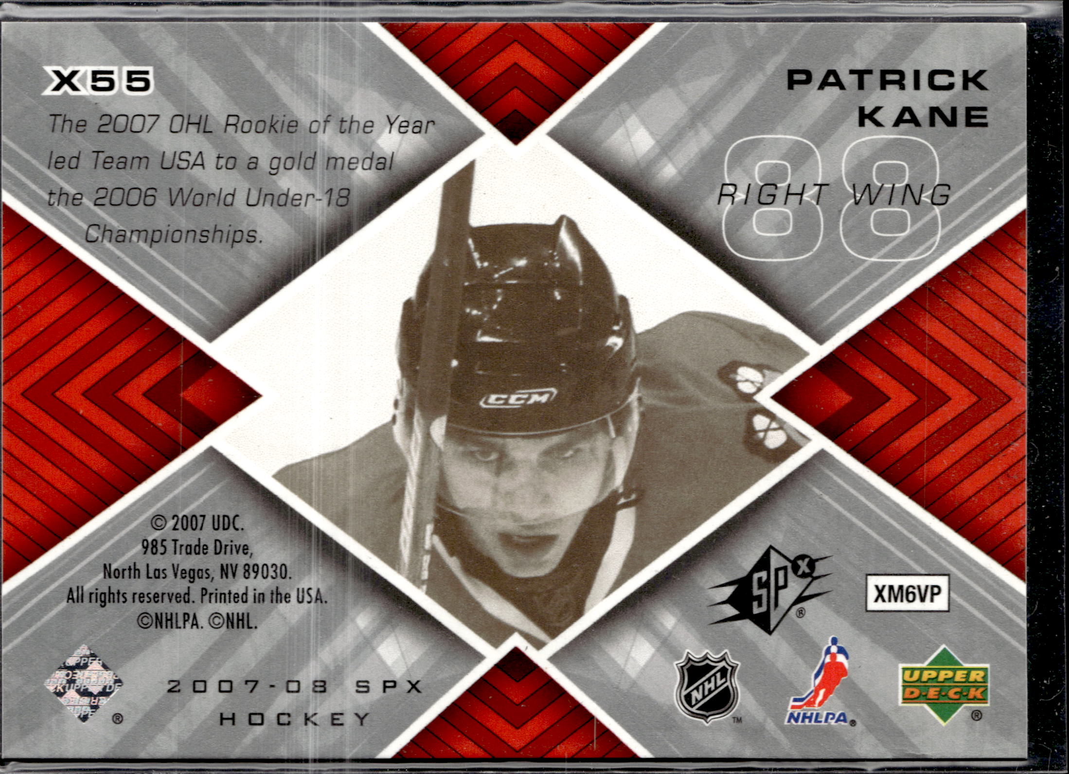 2007-08 SPX Patrick Kane spXtreme /999 #X55