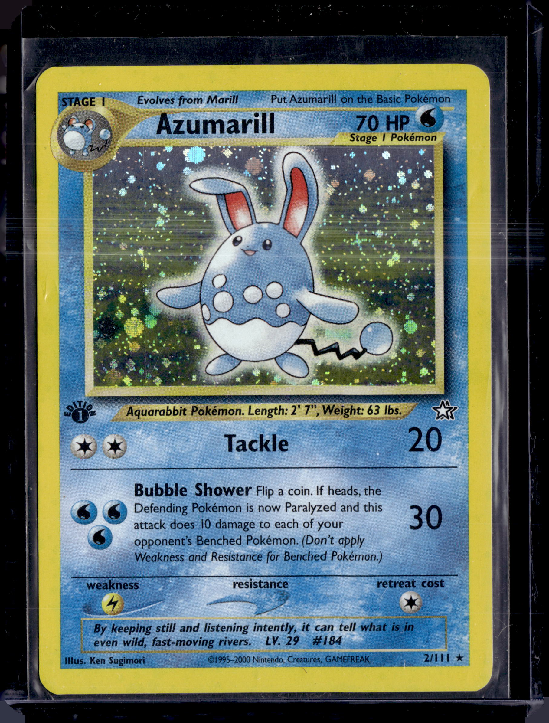 2000 Neo Genesis Azumarill 1st Edition Holo Rare