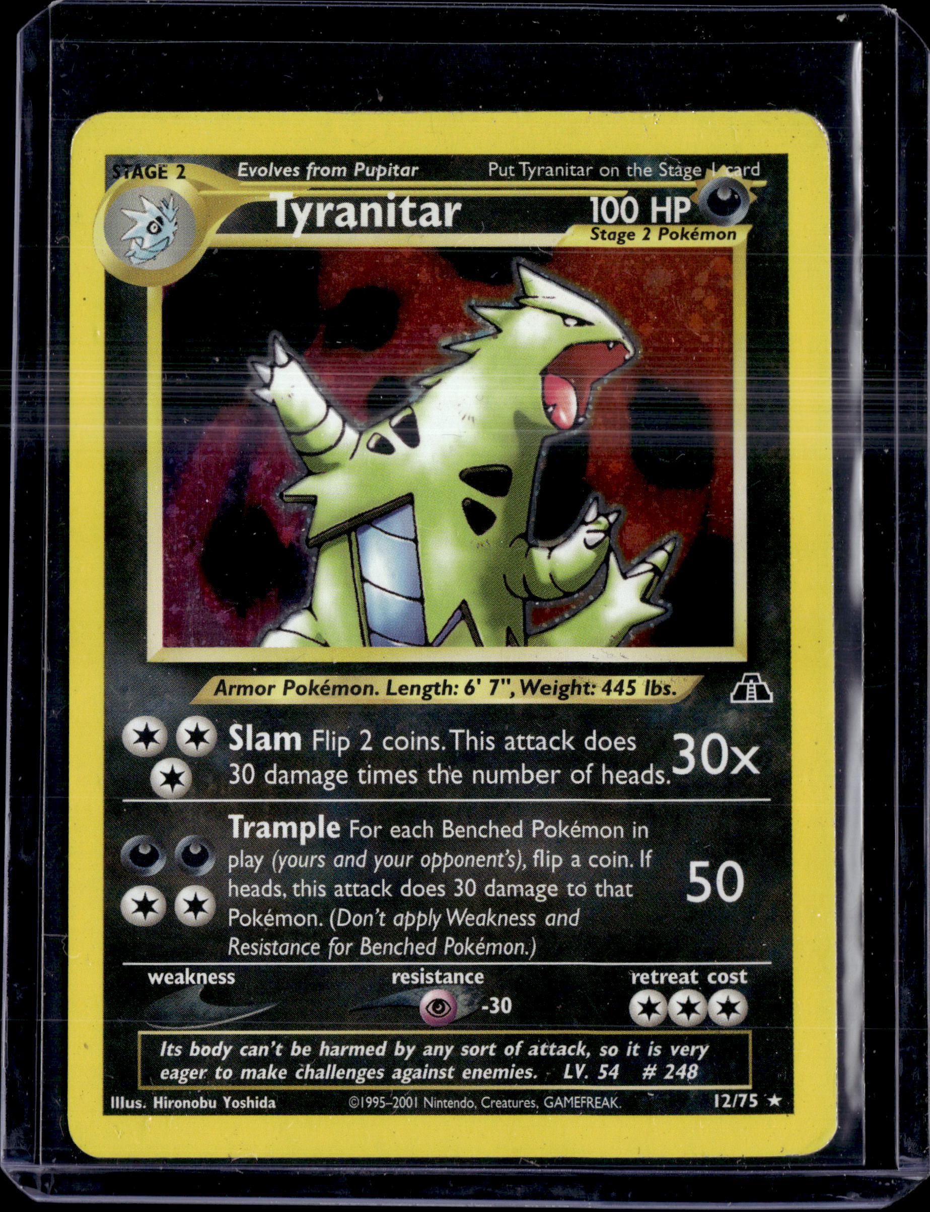 2001 Neo Discovery Tyranitar Holo Rare