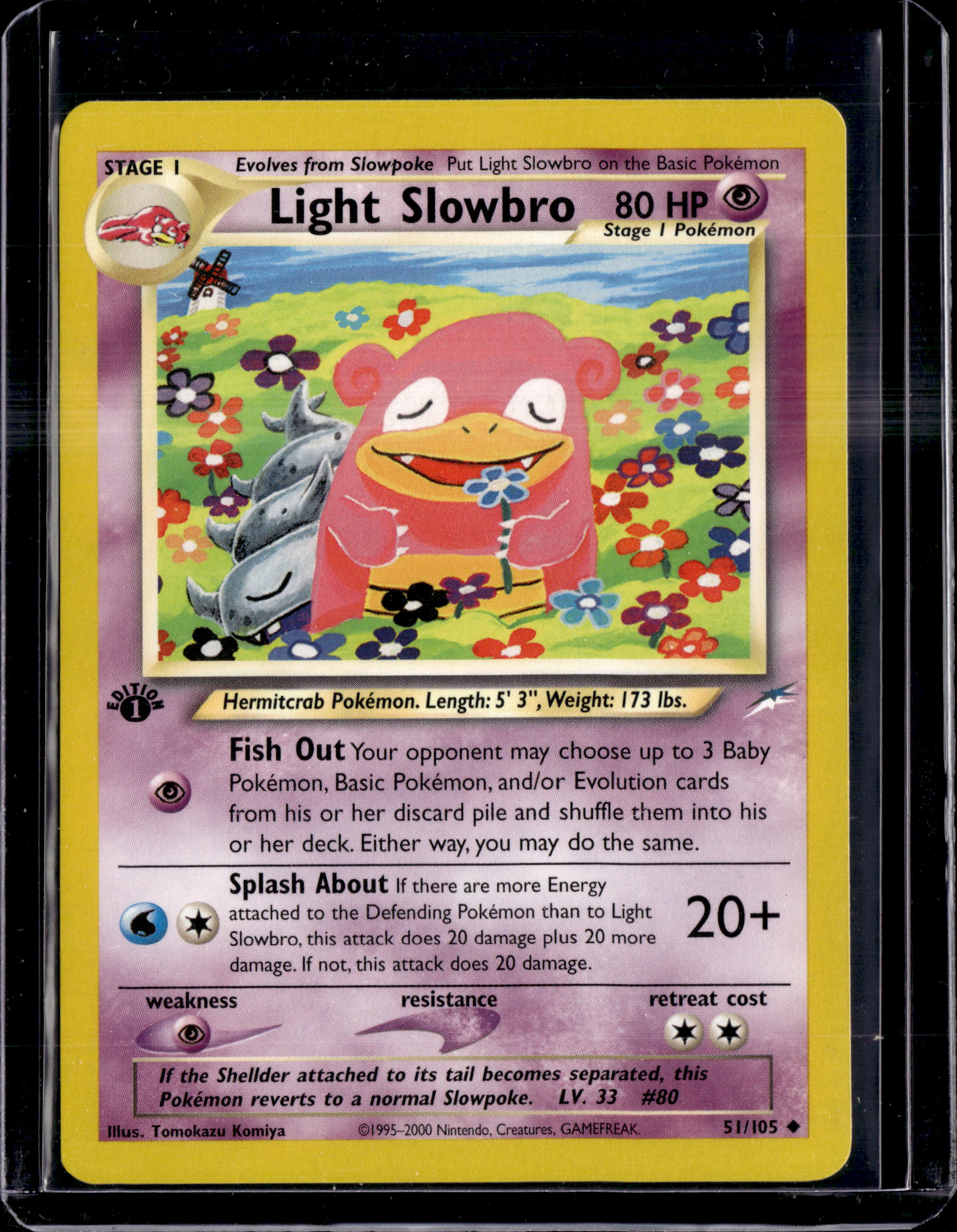 2002 Neo Destiny Light Slowbro 1st Edition Uncommon