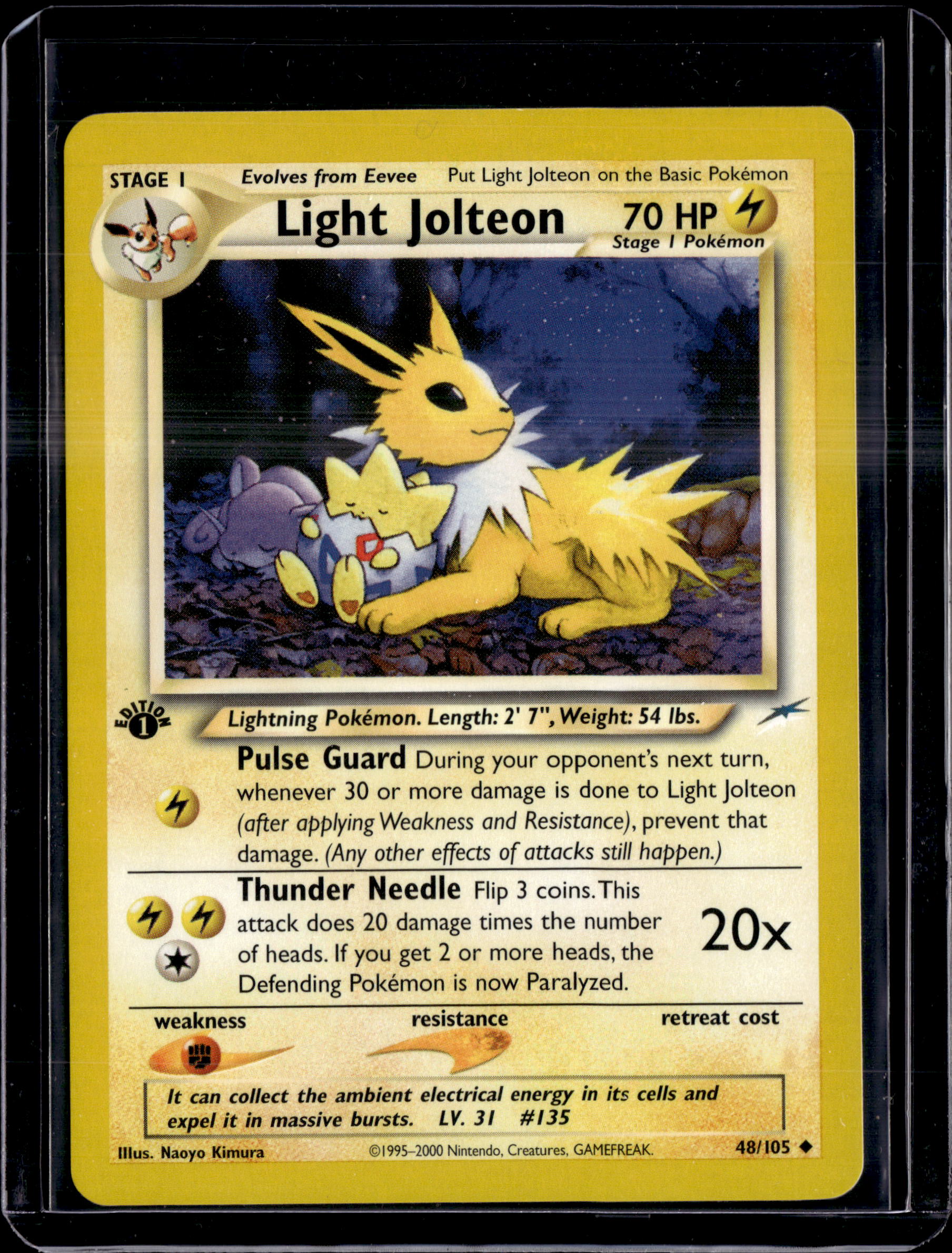 2002 Neo Destiny Light Jolteon 1st Edition Non Holo Uncommon