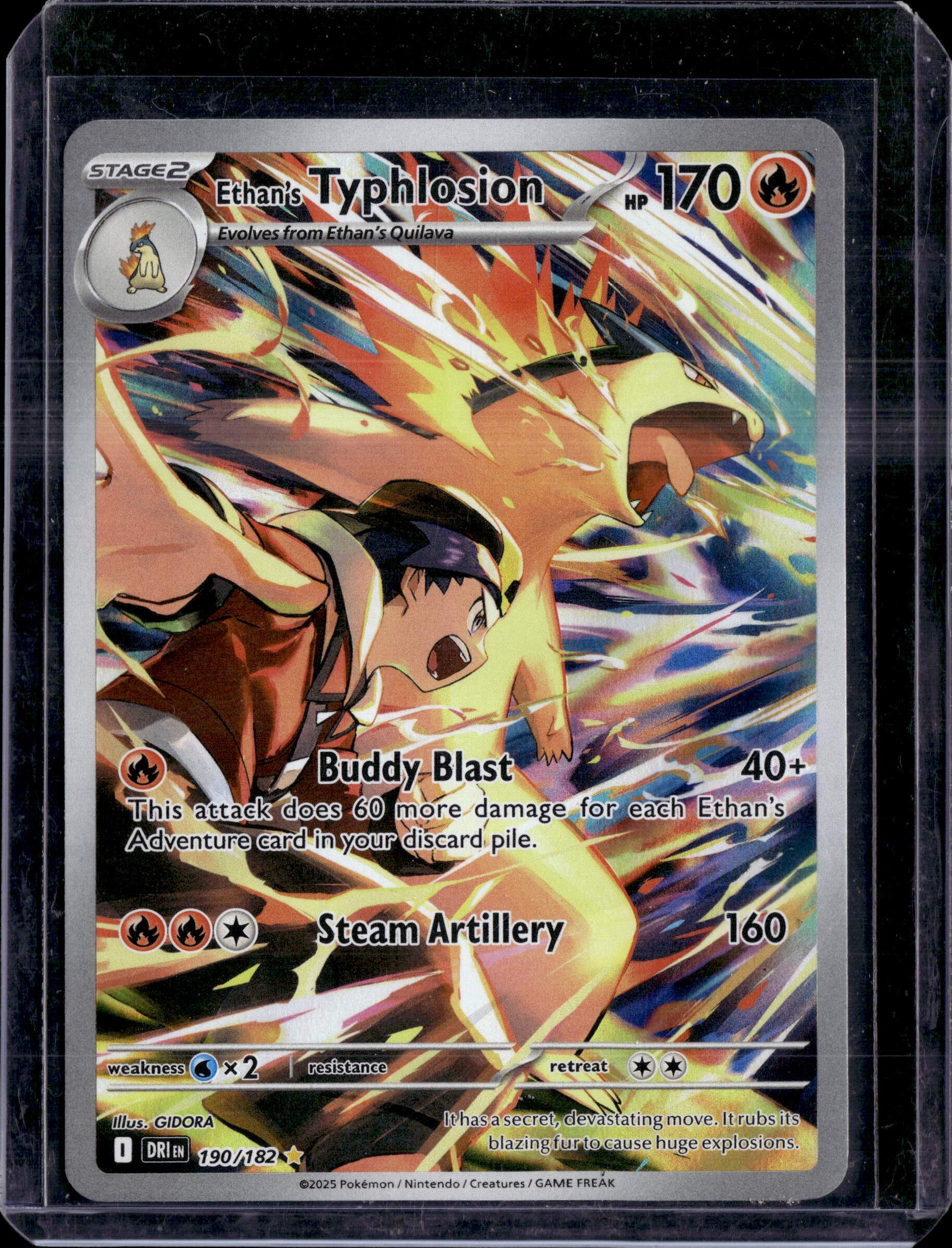 2025 Destined Rivals Ethan's Typhlosion Illustration Rare