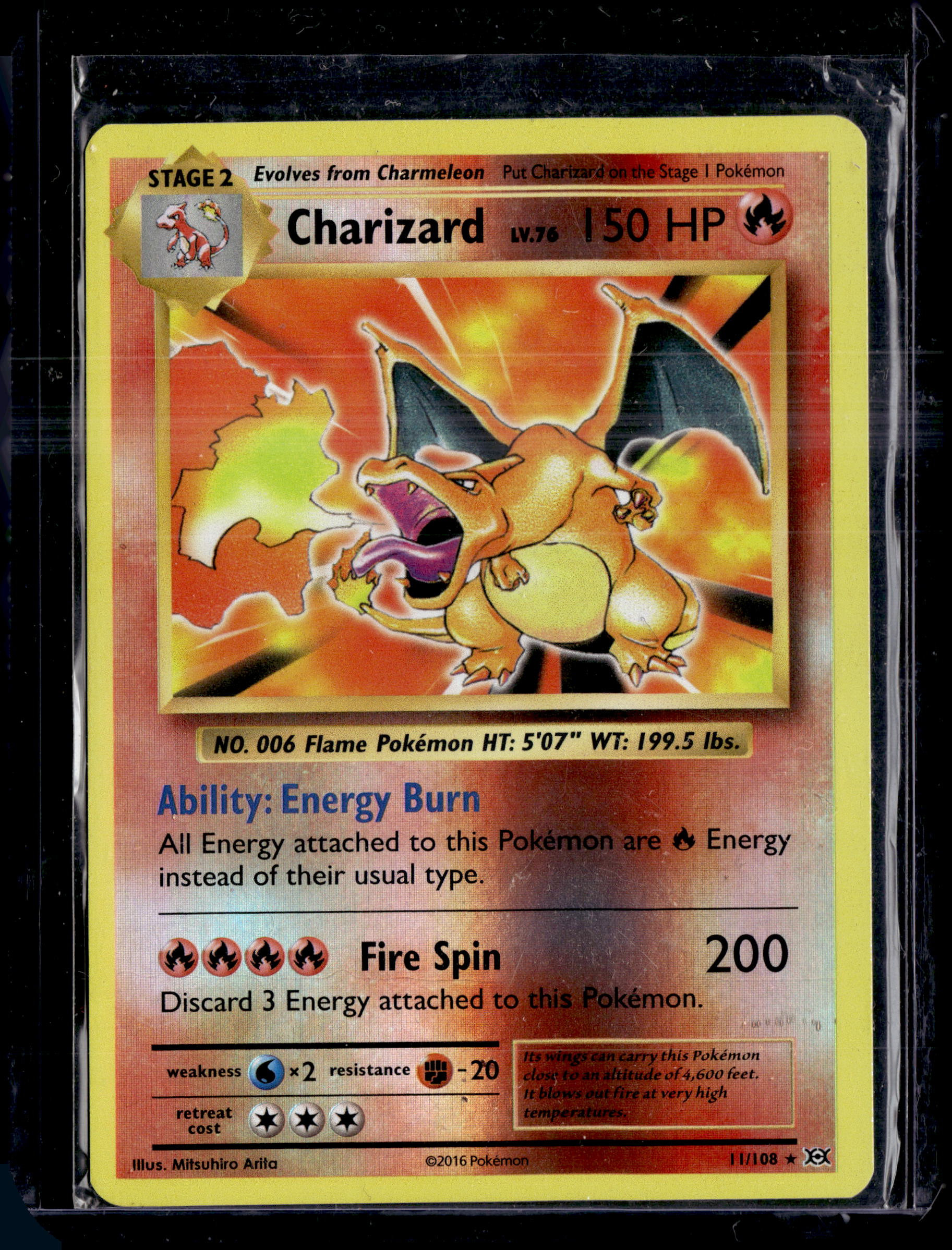 2016 XY Evolutions Charizard Reverse Holo Rare