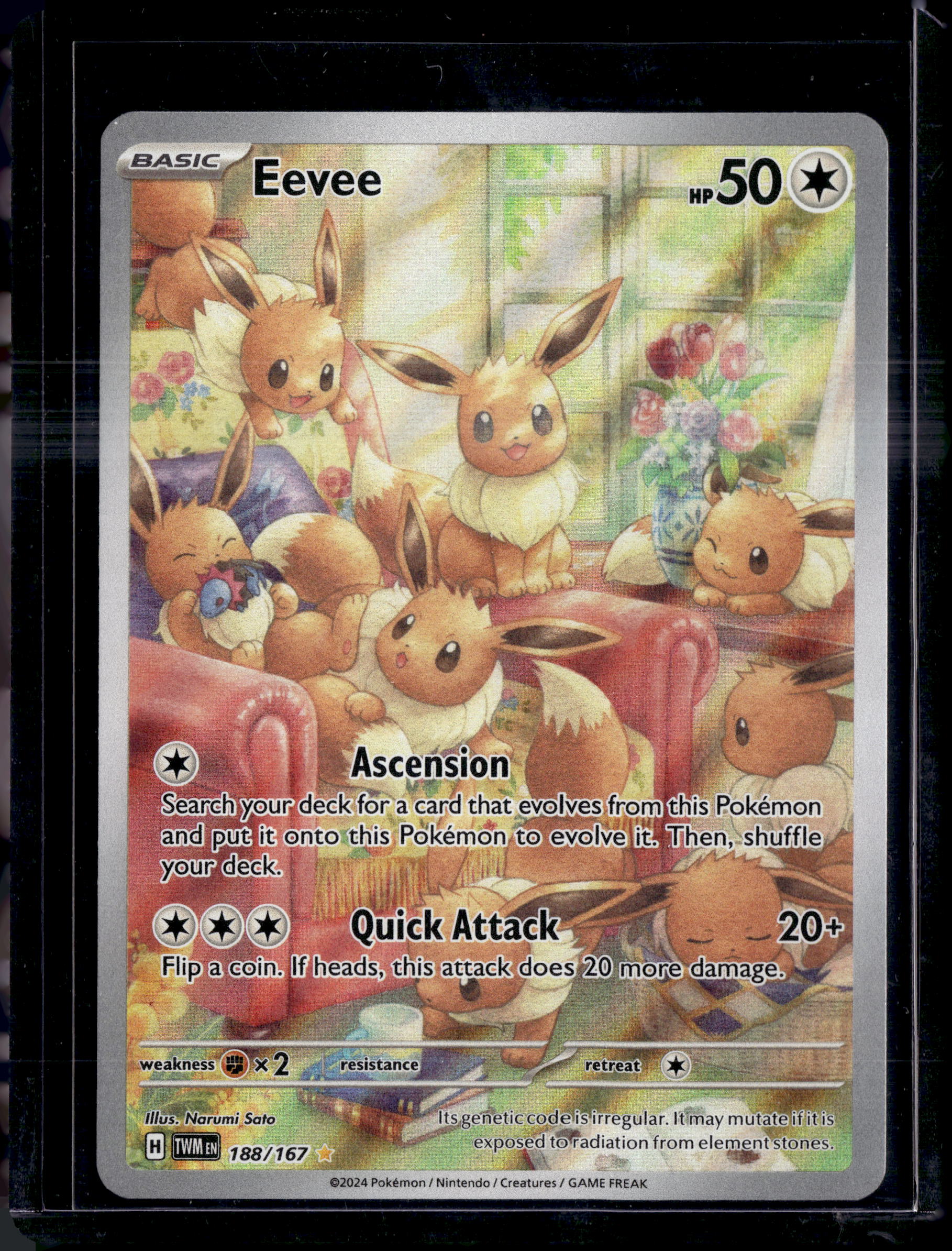 2024 Twilight Masquerade Eevee Illustration Rare