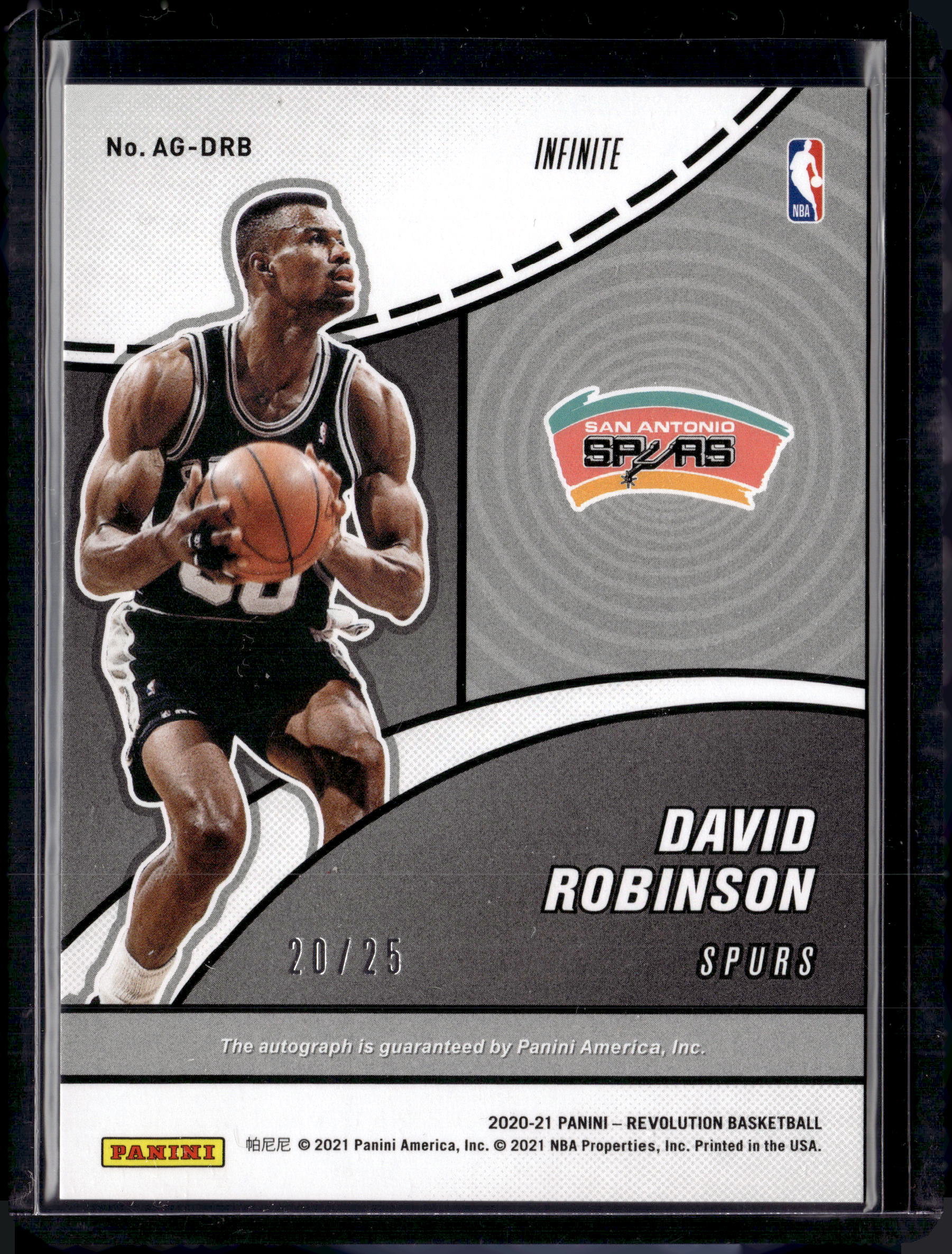 2020-21 Panini Revolution David Robinson Auto Infinite /25