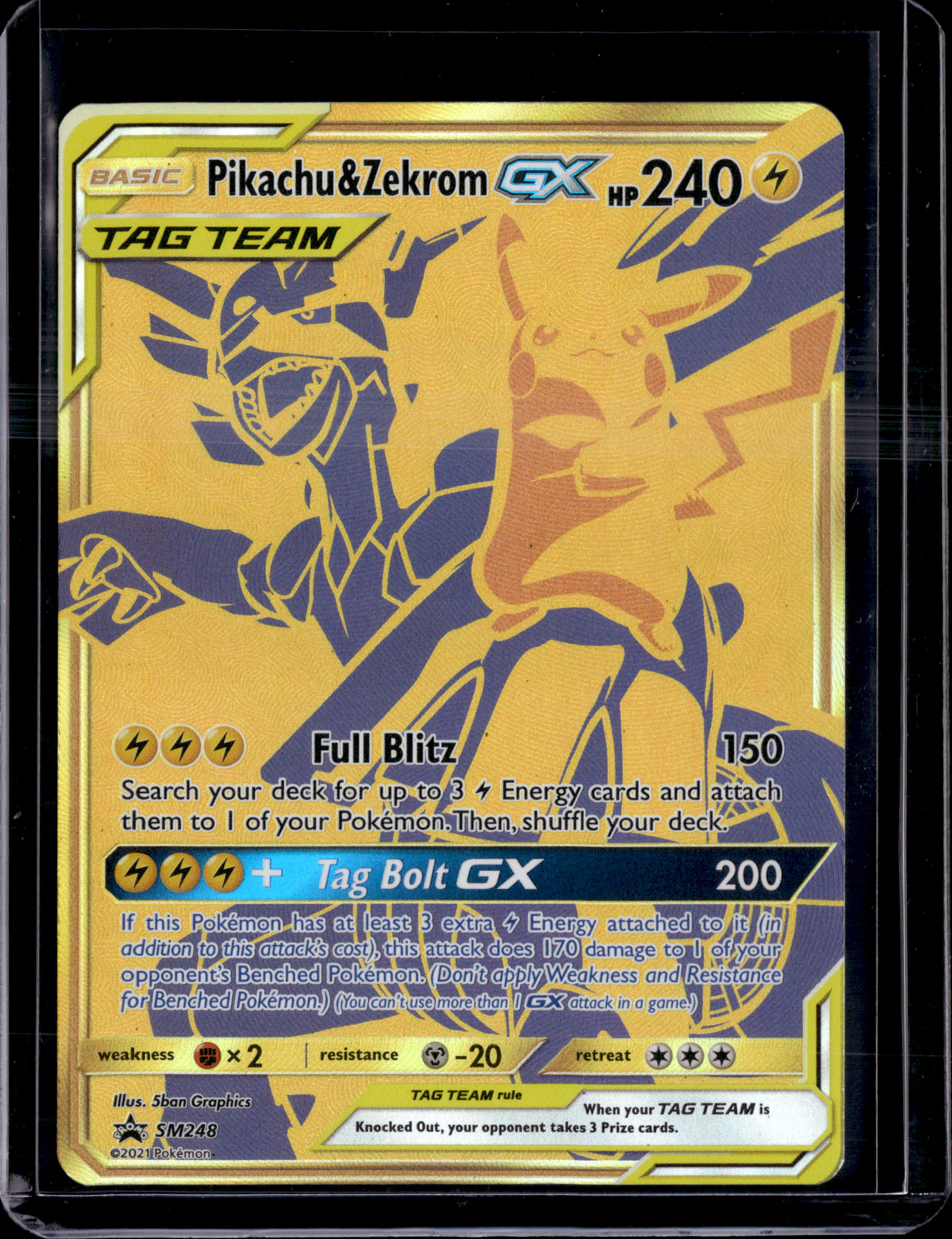 2021 Sun & Moon Promo Pikachu & Zekrom GX (a)
