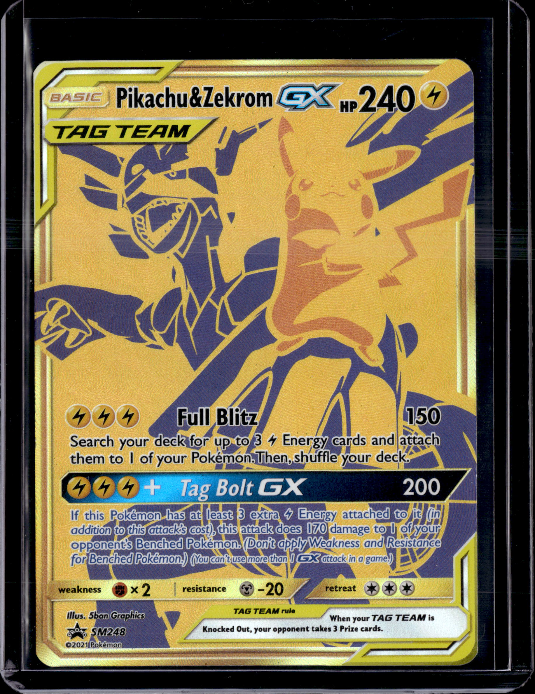 2021 Sun & Moon Promo Pikachu & Zekrom GX (c)