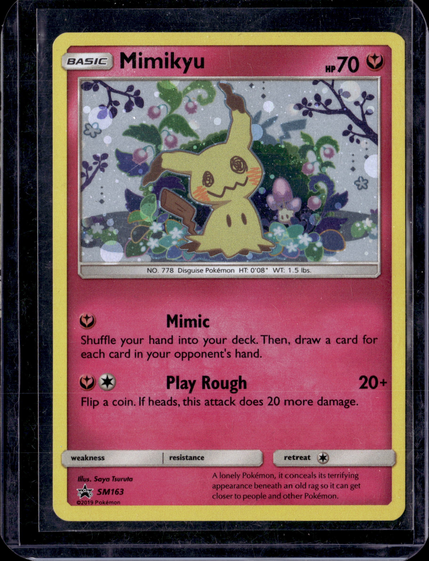 2019 Sun & Moon Promos Mimikyu Holo SM163
