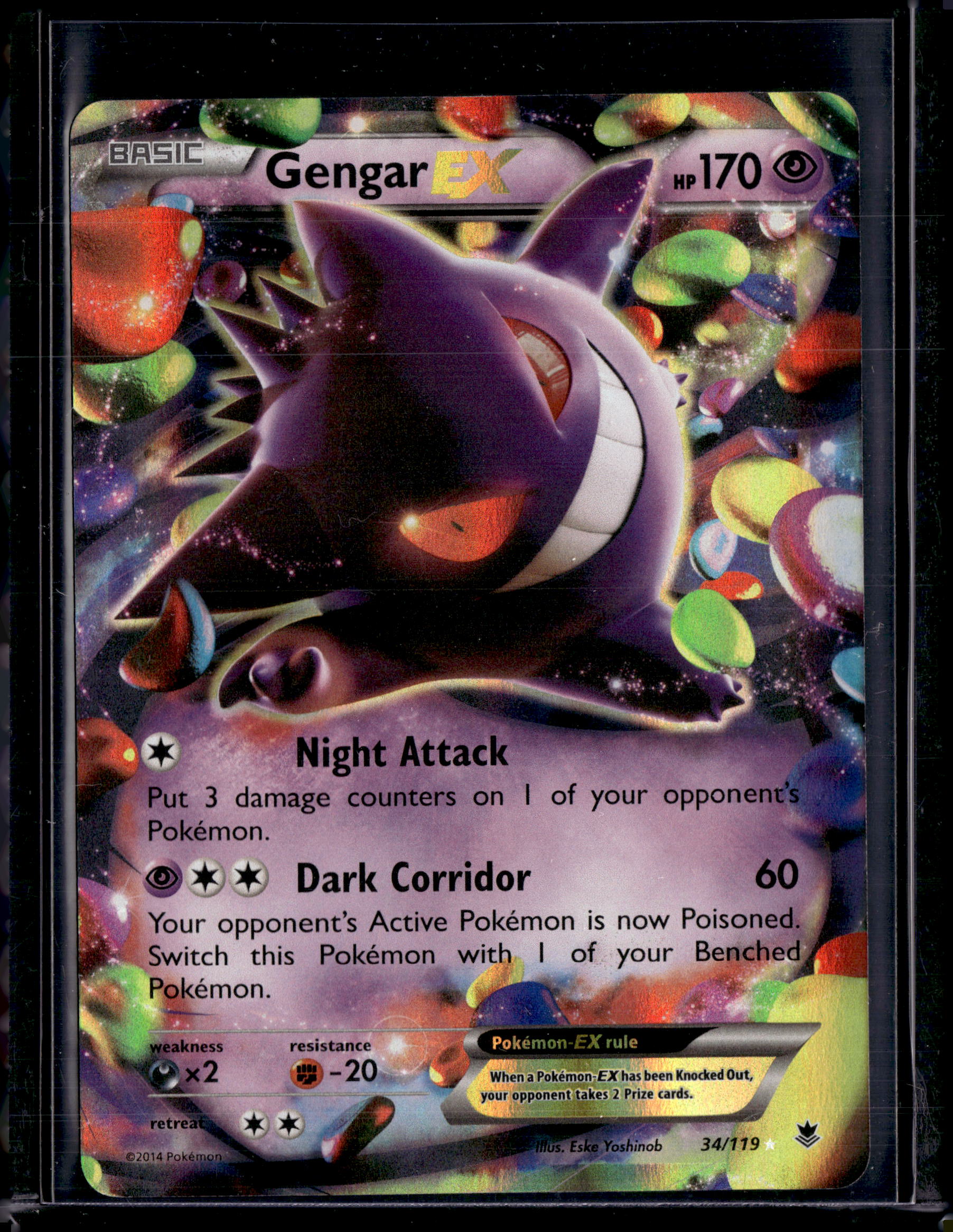 2014 Phantom Forces Gengar EX Ultra Rare Holo 34/119