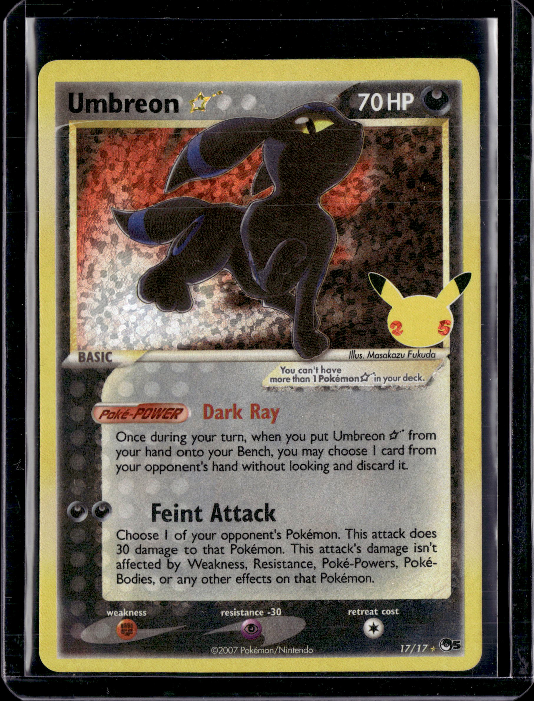 2021 Celebrations Classic Collection Umbreon Holo 17/17