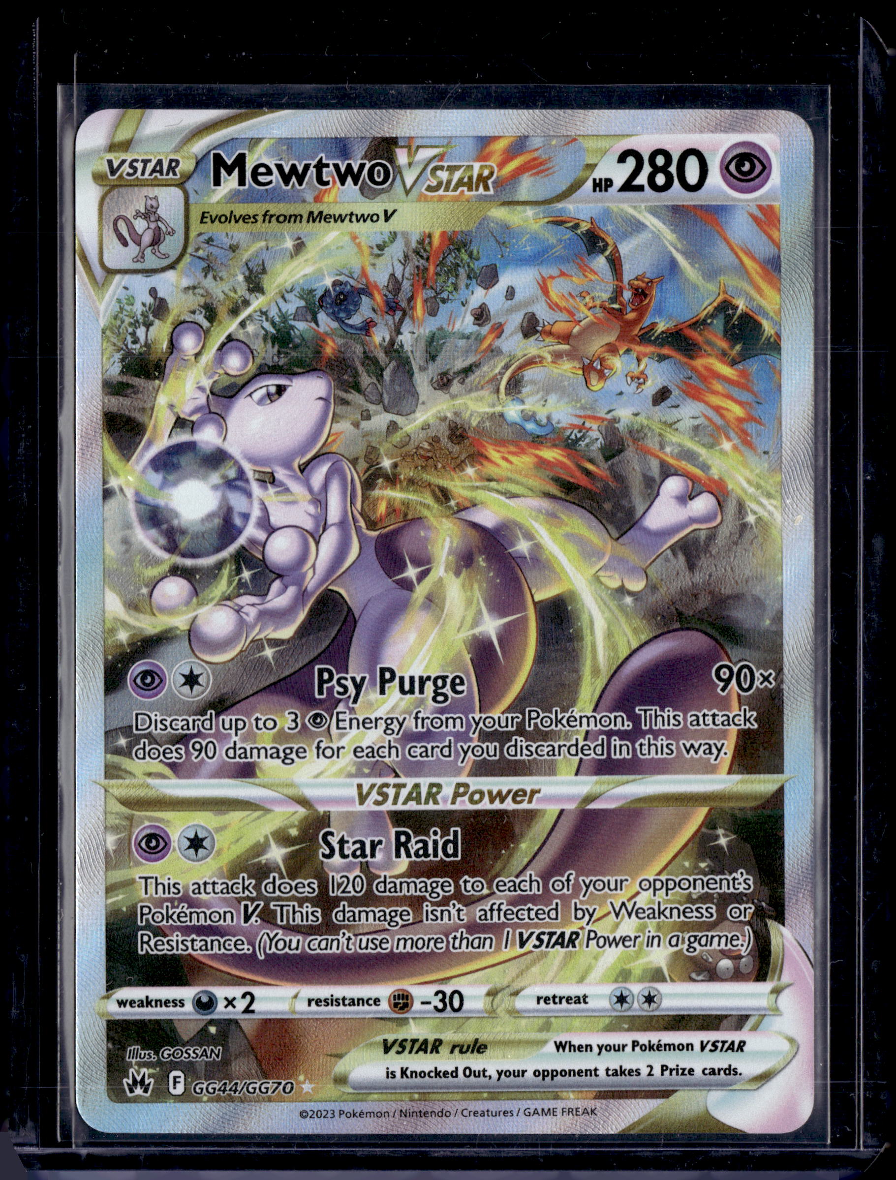 2023 Crown Zenith Galarian Gallery MewTwo VSTAR Ultra Rare Holo GG44/GG70