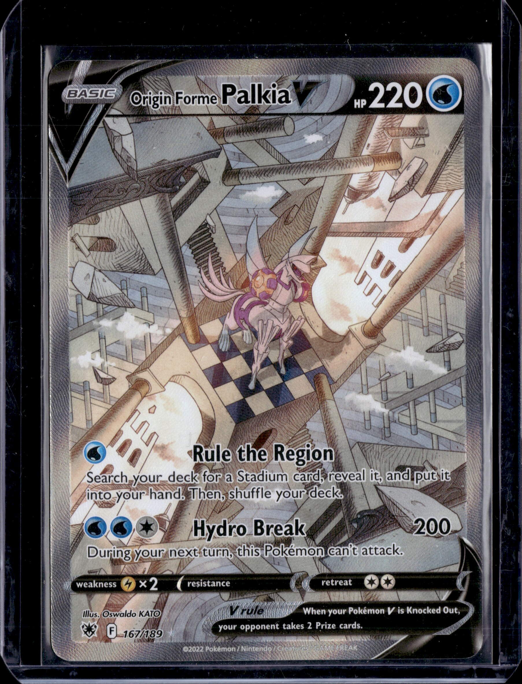 2022 Astral Radiance Origin Forme Palkia V Ultra Rare Holo 167/189
