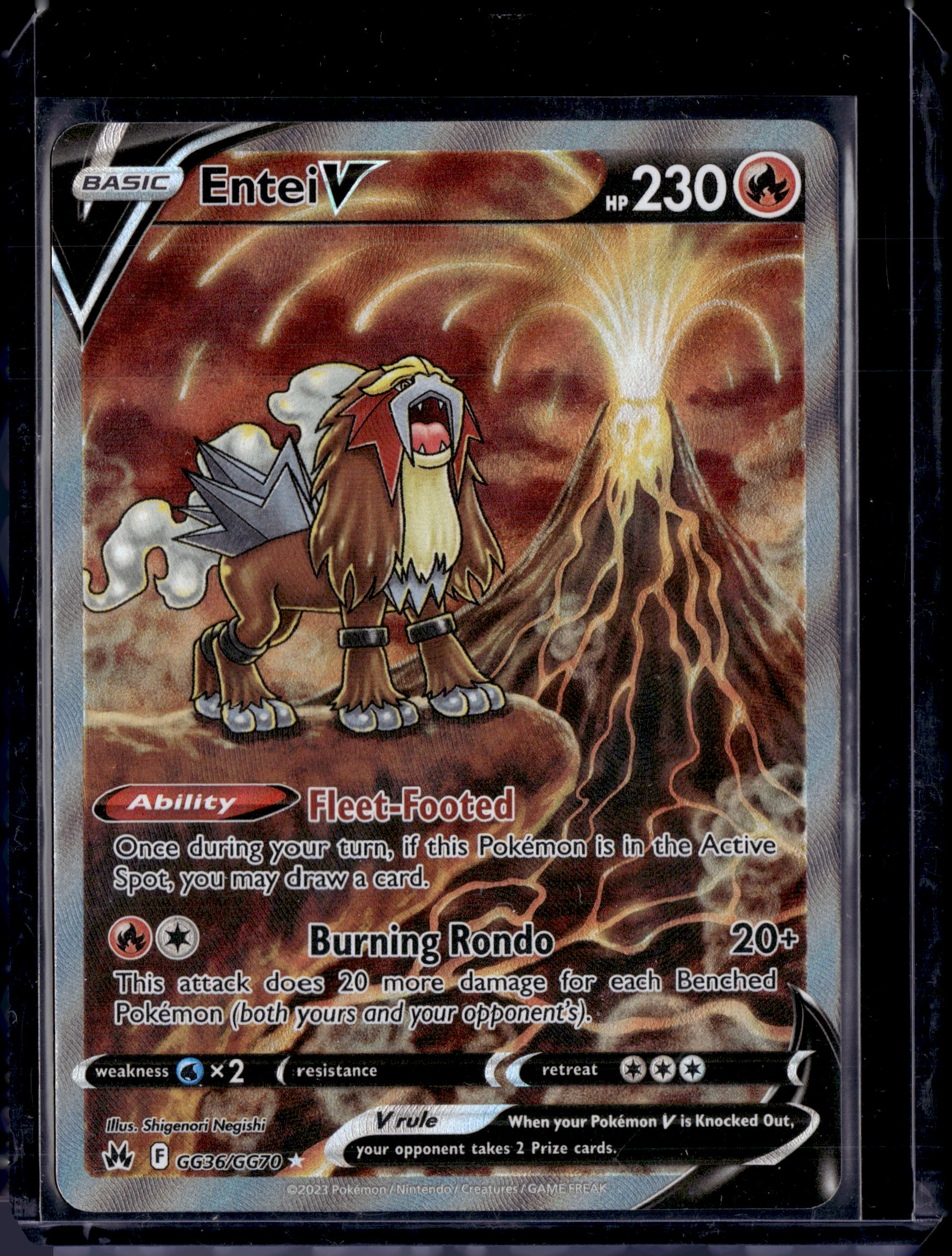 2023 Crown Zenith Galarian Gallery entei V Ultra Rare GG36/GG70