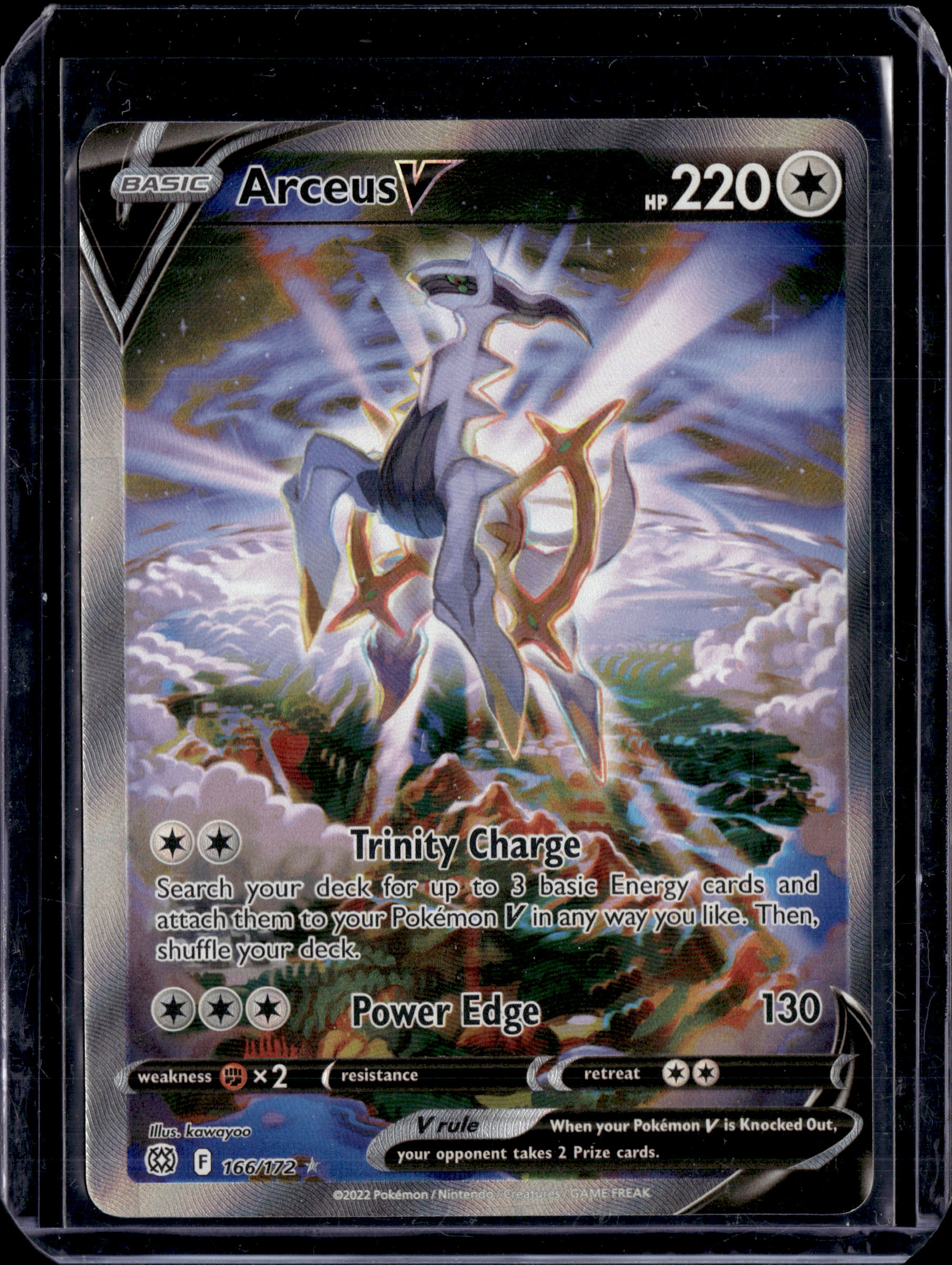 2022 Brilliant Stars Arceus V Ultra Rare 166/172