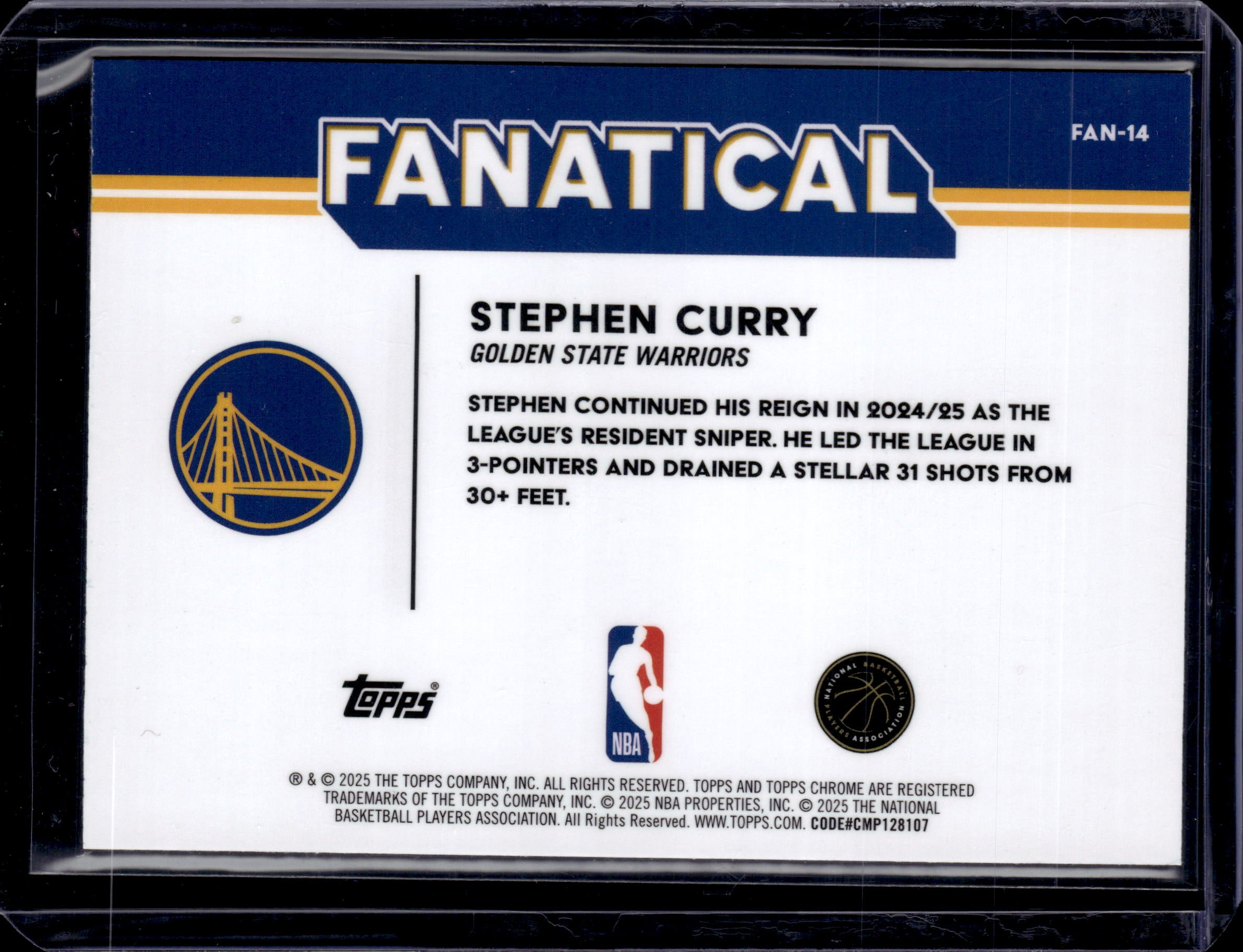 2025-26 Topps Chrome Stephen Curry Fanatical SSP