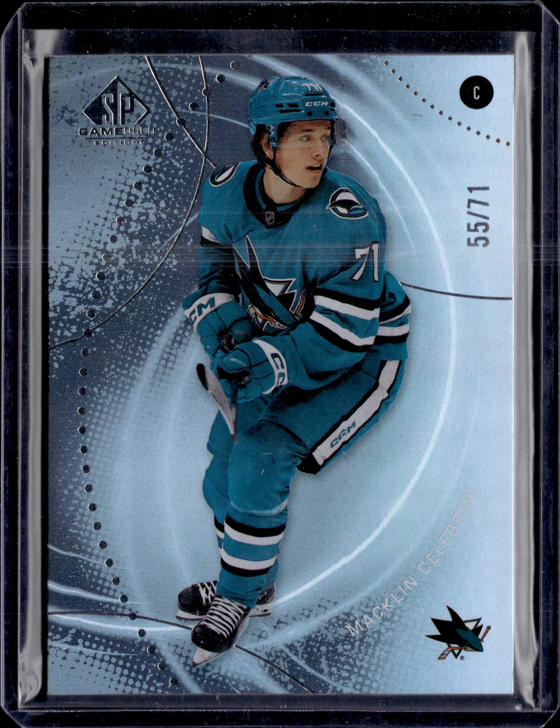 2025-26 SP Game Used Rainbow Macklin Celebrini /71