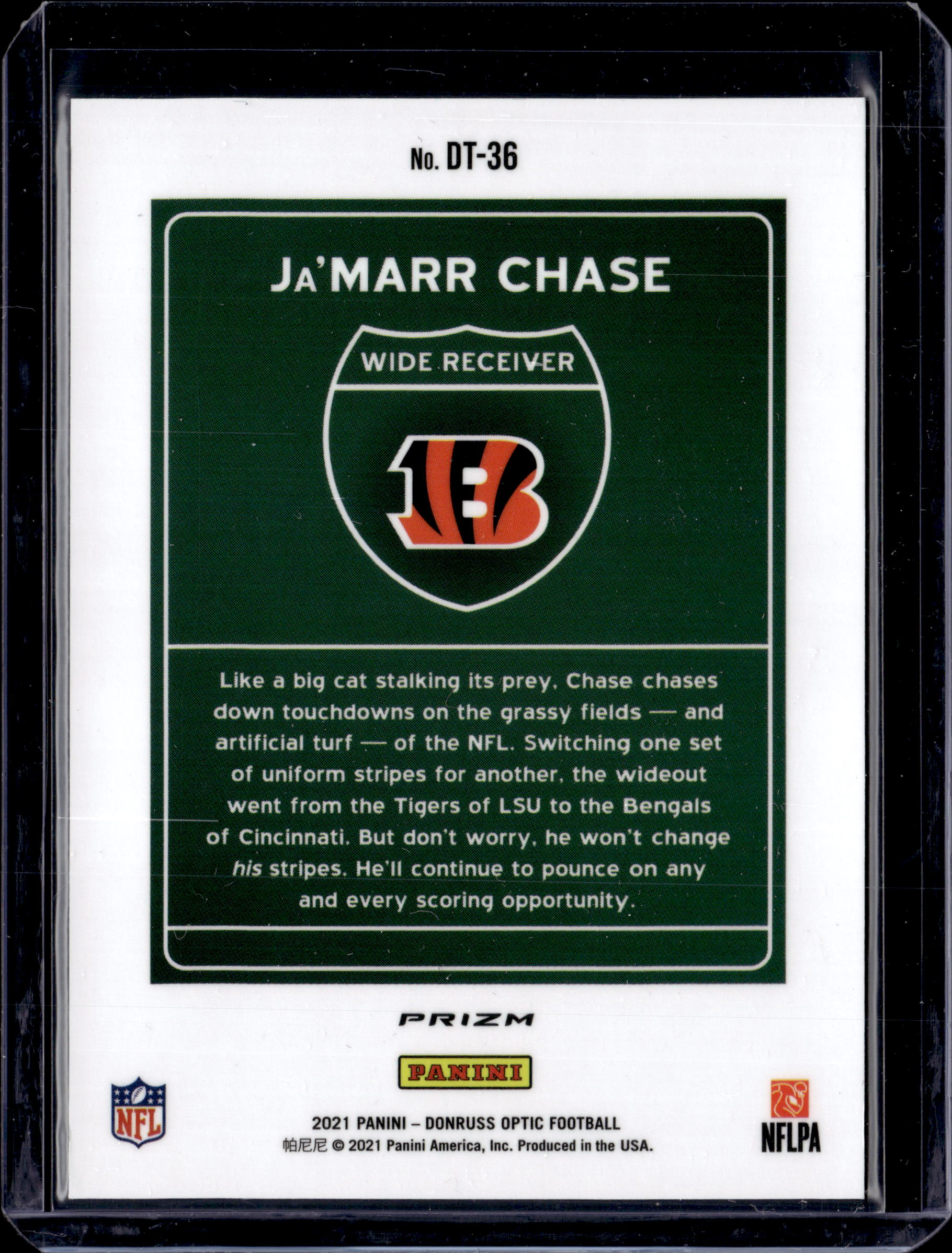 2021 Panini Donruss Downtown Ja'Marr Chase