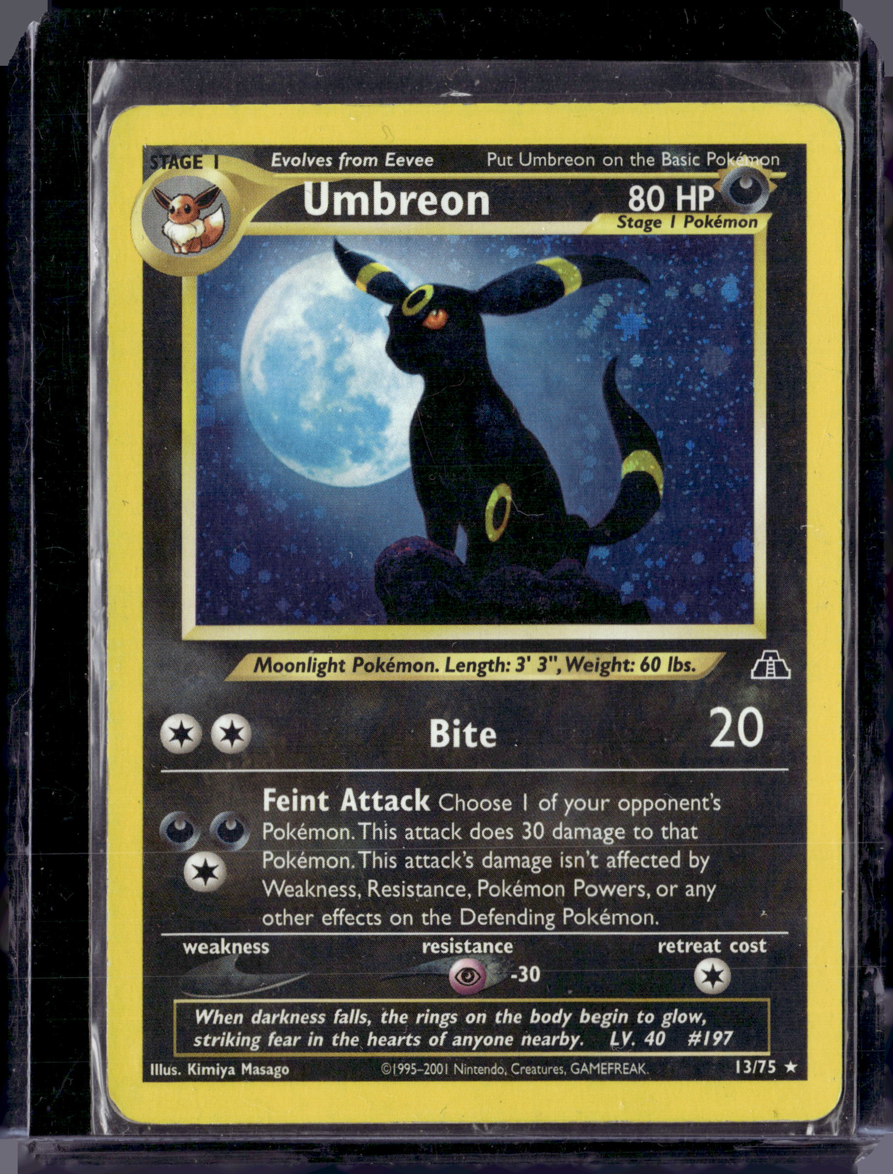 2001 Neo Discovery Umbreon Holo Rare