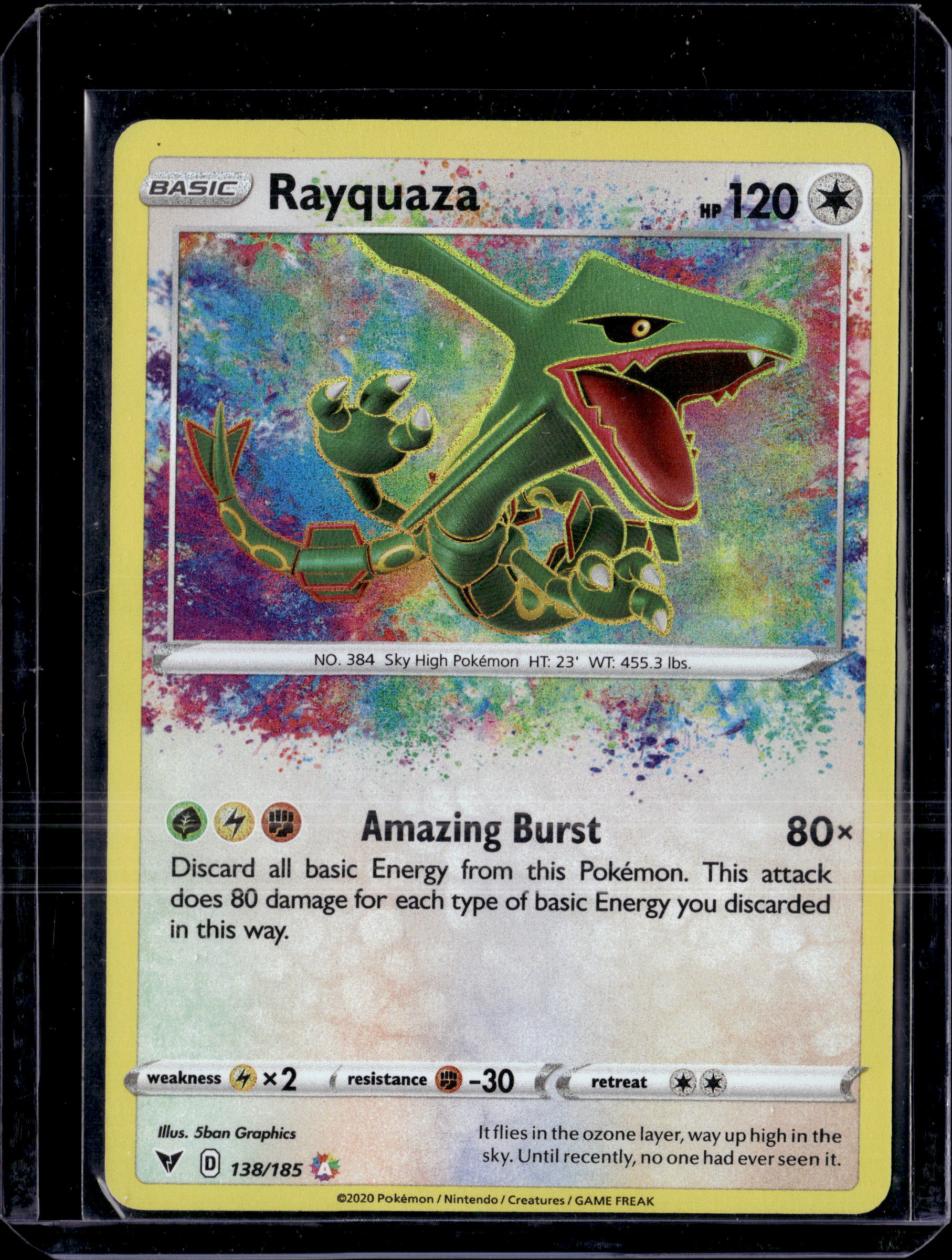 2020 Pokemon Sword & Shield Vivid Voltage Rayquaza Amazing Rare