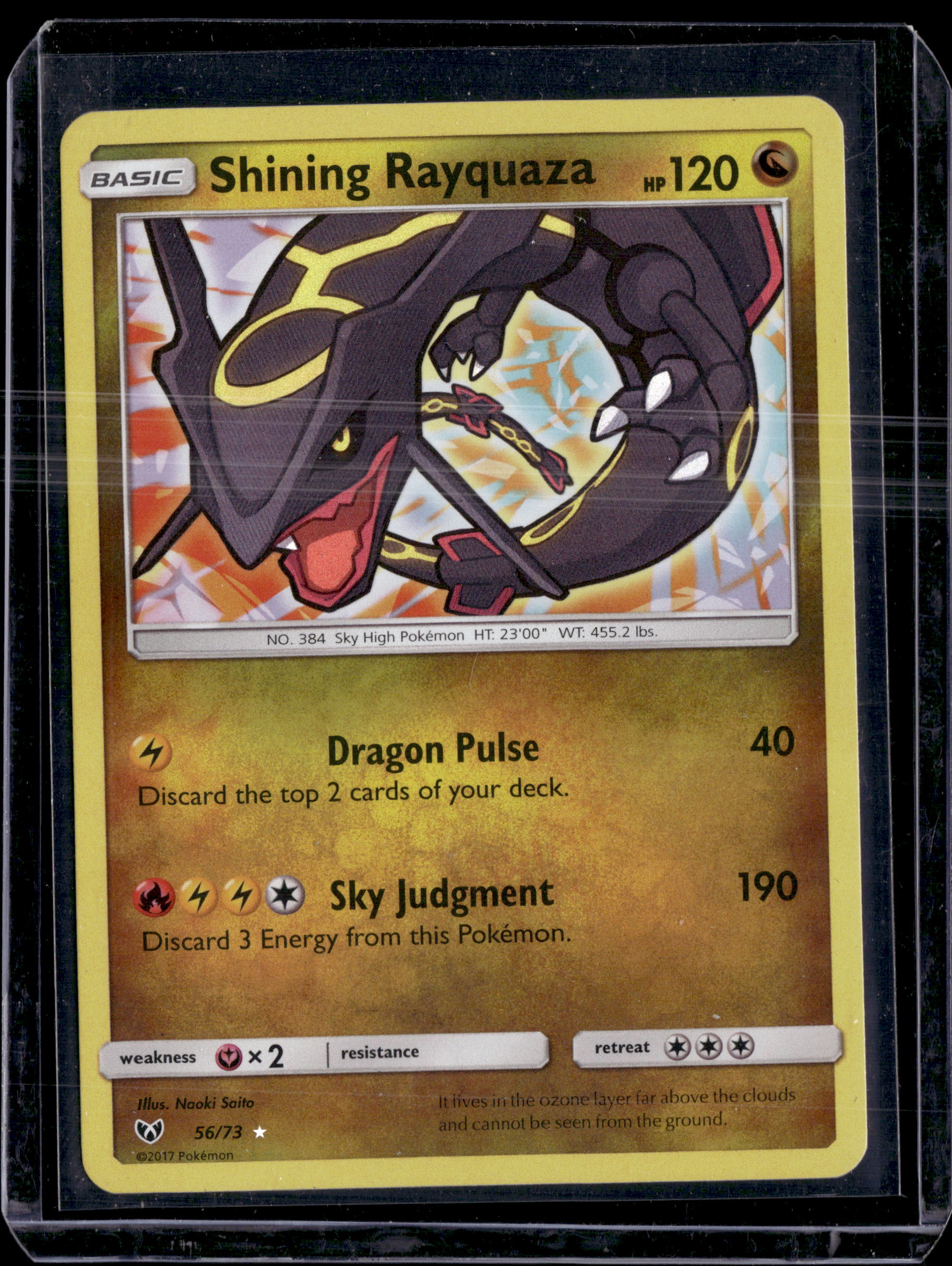 2017 Shining Legends Shining Rayquaza Shiny Holo Rare
