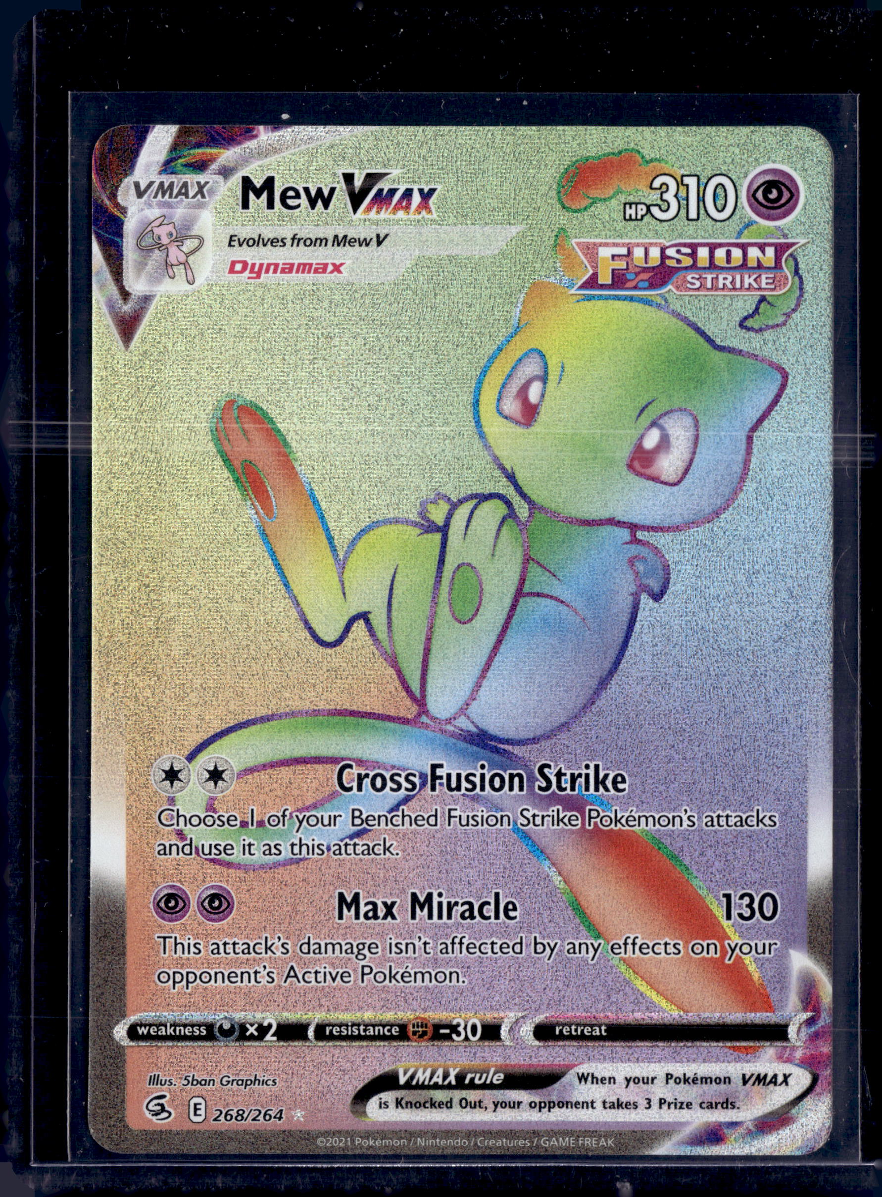 2021 Fusion Strike Mew VMAX Secret Rare