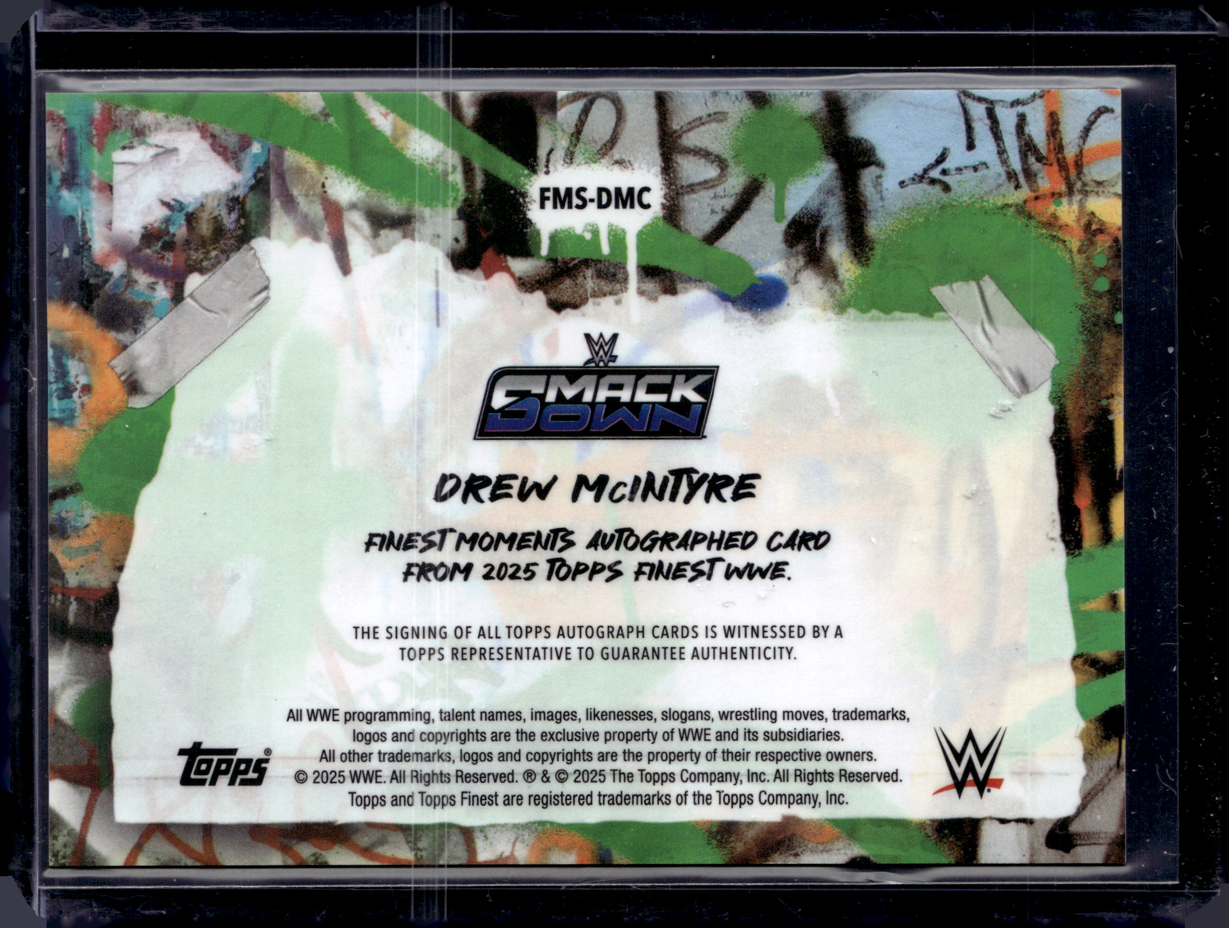 2025 WWE Topps Finest Moments Auto Gold Drew McIntyre /50