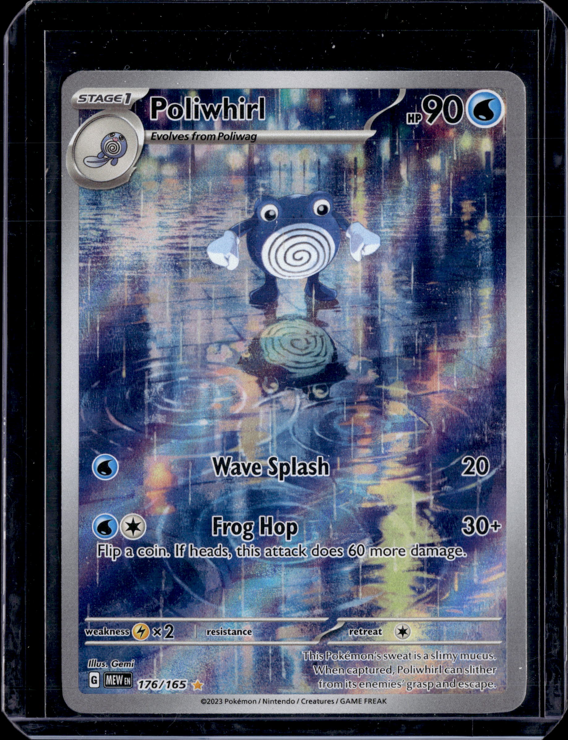 2023 Pokemon Poliwhirl 176/165 Scarlet & Violet 151 SIR Card