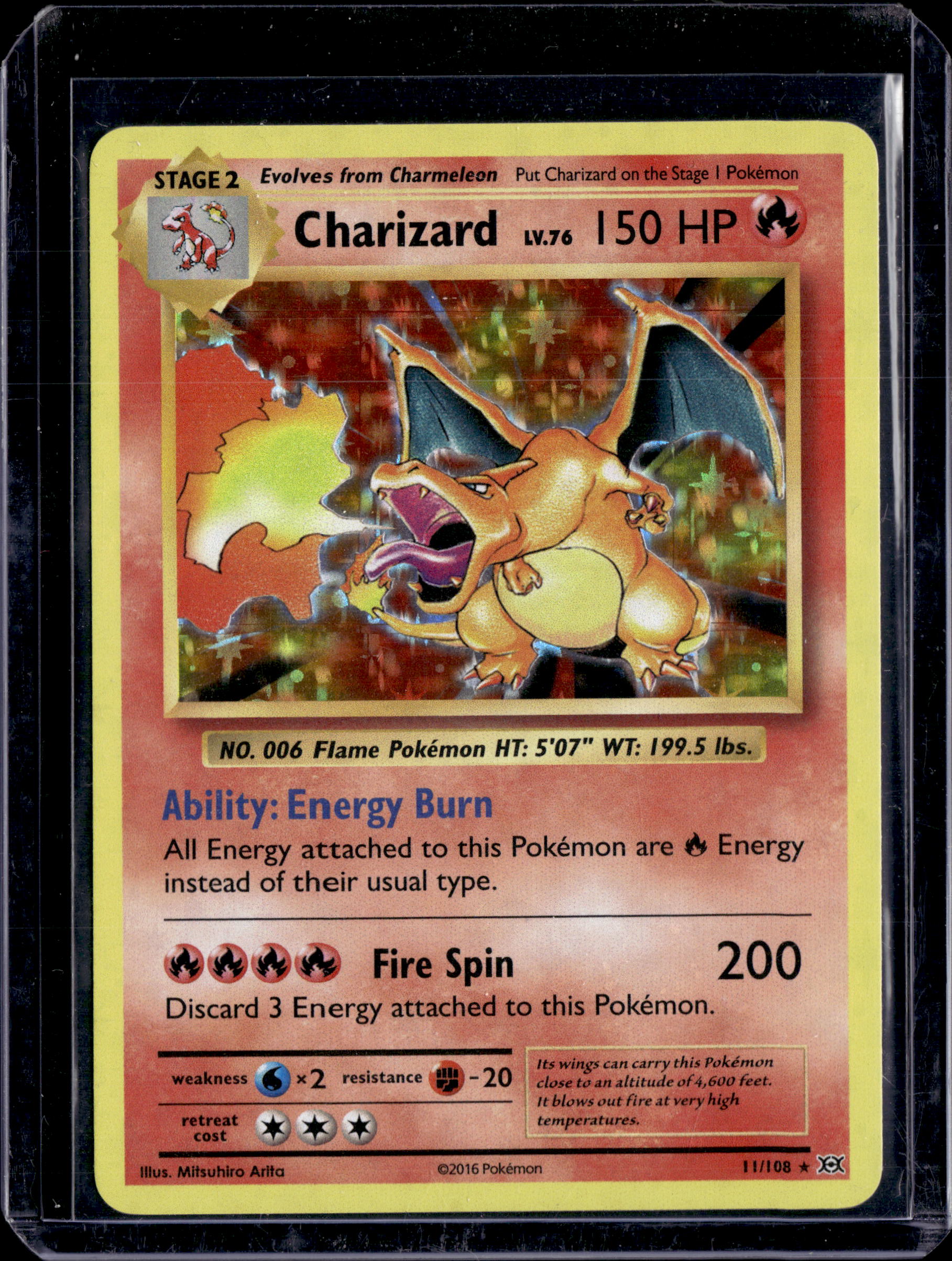 2016 Evolutions Charizard Holo 11/108