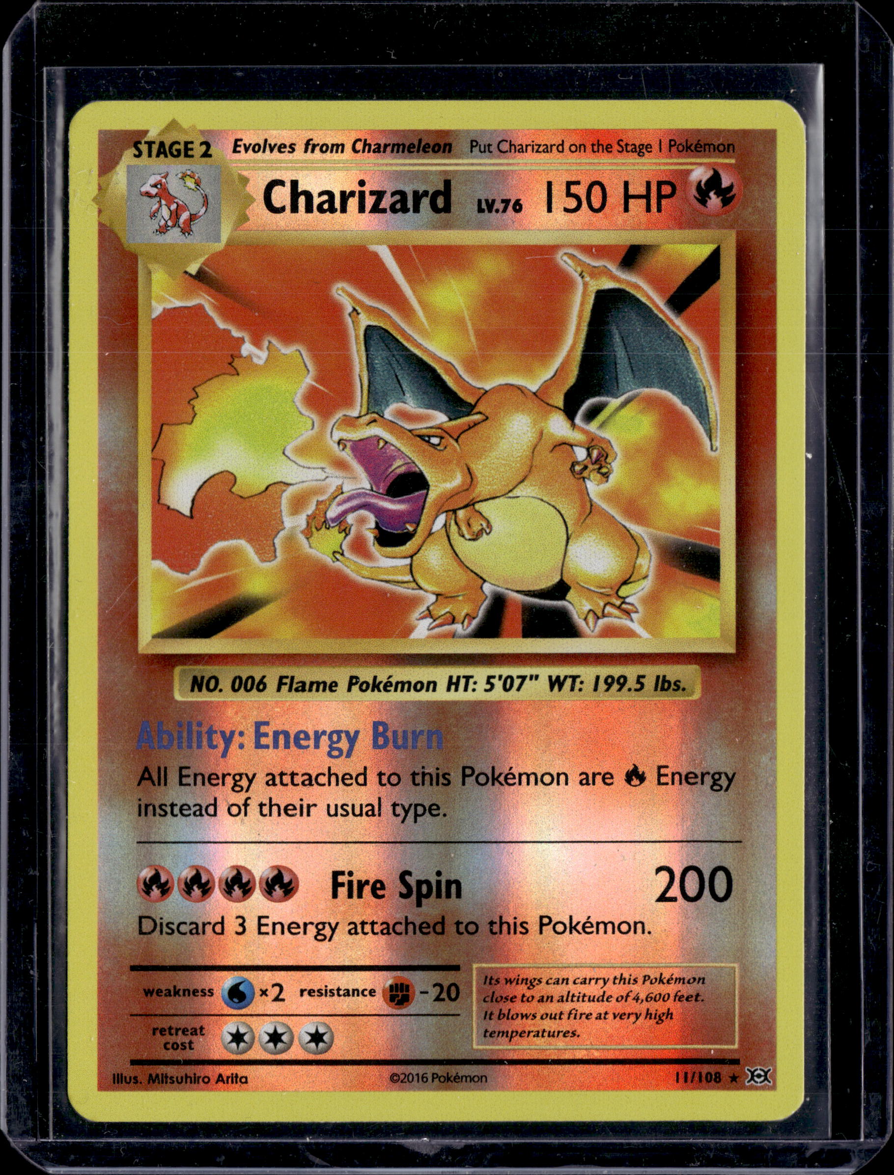 2016 Evolutions Charizard Reverse Holo 11/108