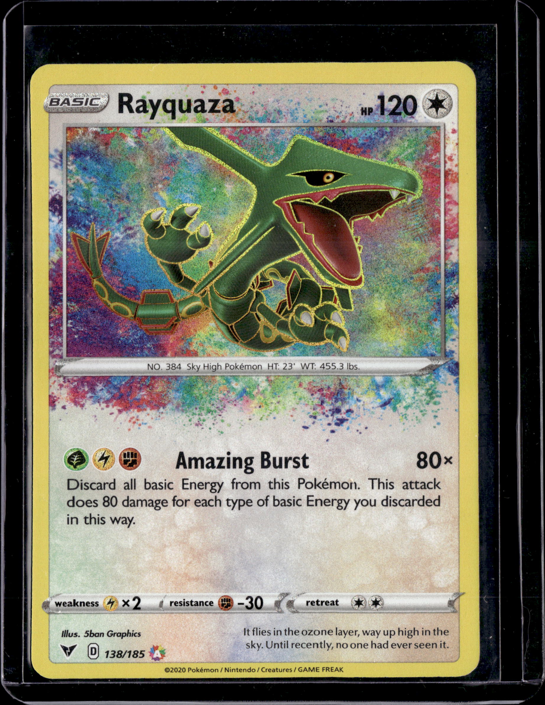 2020 Pokemon Sword & Shield Vivid Voltage Rayquaza Amazing Rare (B)